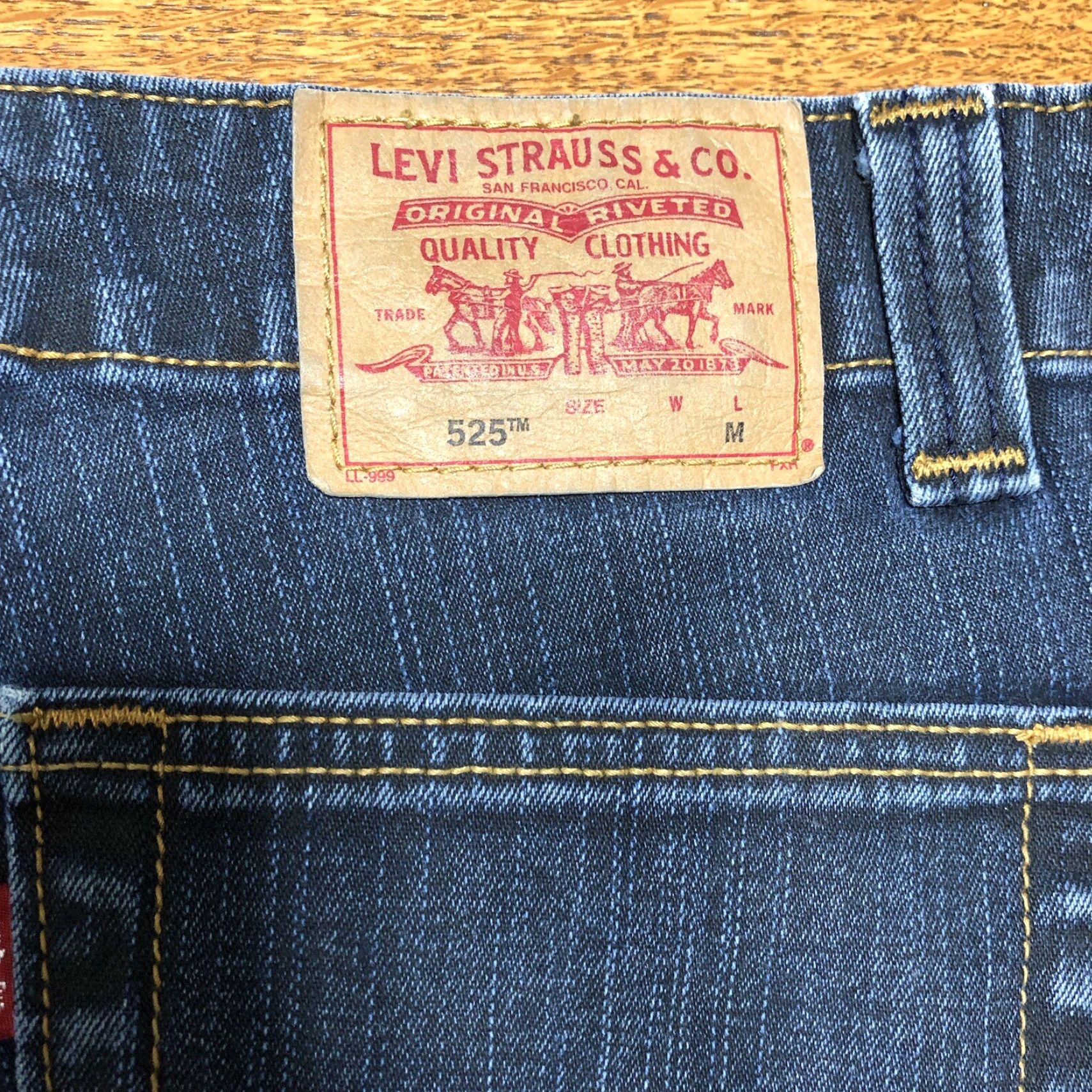 Levi's VINTAGE Levi's 525 Nouveau Downtowner Jeans Bootcut Womens Regular 10 31 Inseam Dark Blue Stretch Denim 5-Pocket 32 Waist Cowboy 80s 90s Mens? Size 32" / US 10 / IT 46 - 3 Thumbnail