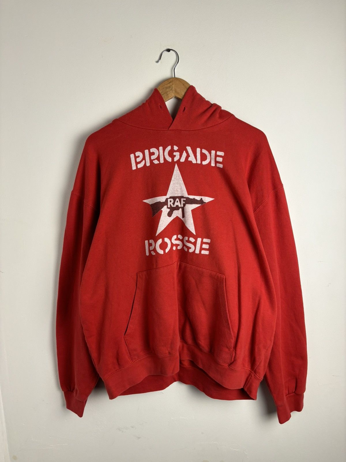 image of Vintage Raf Brigade Rossie Boxy Hoodie in Red, Men's (Size XL)