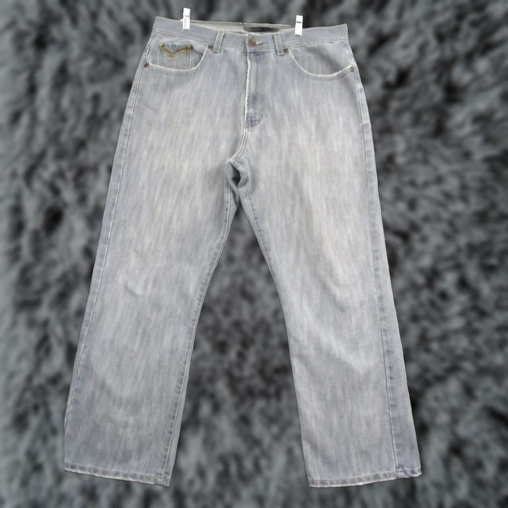 Jordan Craig Jordan Craig Jeans Mens 40x32 Gray Loose Fit Light Wash Denim Straight Leg Size US 40 / EU 56 - 1 Thumbnail