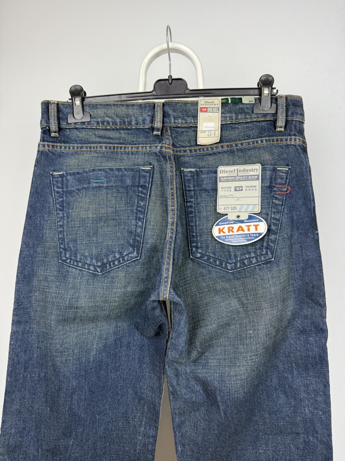 Designer × Diesel × Vintage Vintage Y2K Distressed Diesel Cargo jeans Pants Size US 34 / EU 50 - 8 Thumbnail