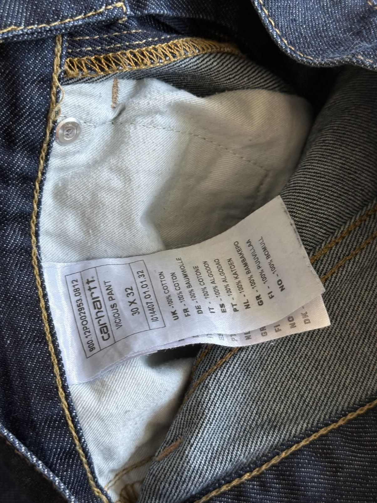 Carhartt Wip Carhartt Vicious indigo raw Denim pant jeans Size US 30 / EU 46 - 5 Thumbnail