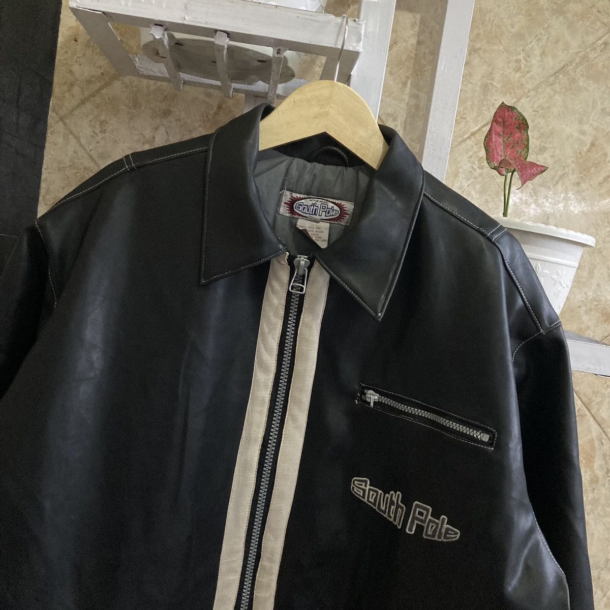 Southpole SOUTH POLE - Vtg 90s Hip Hop Long Genuine Leather Y2K Jacket Size US XXL / EU 58 / 5 - 2 Thumbnail