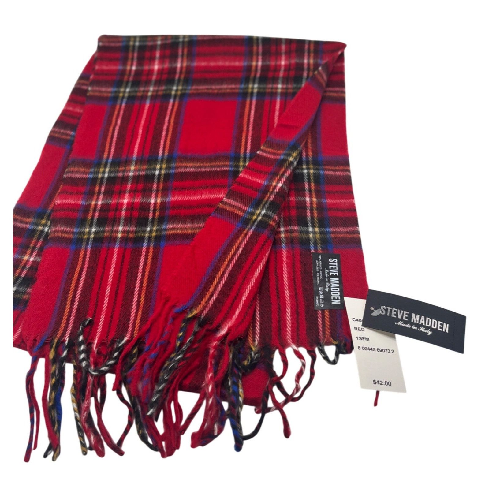 Steve Madden Set of 3 Steve Madden Plaid Muffler Scarves Made in Italy Size ONE SIZE - 10 Thumbnail