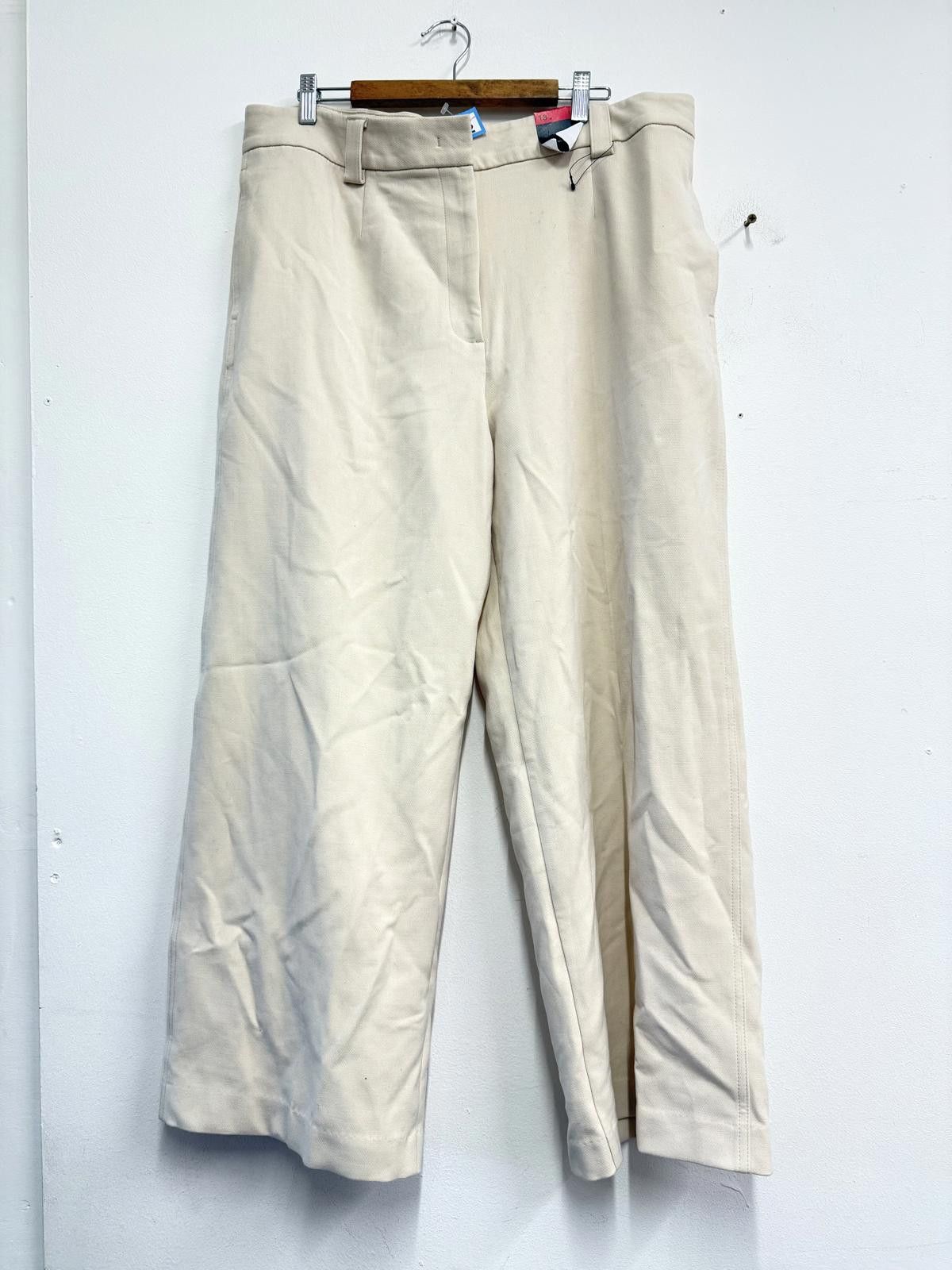 Other M&S Collection Cream Wide Leg Trousers Size 18 Size 36" / US 14 / IT 50 - 1 Thumbnail