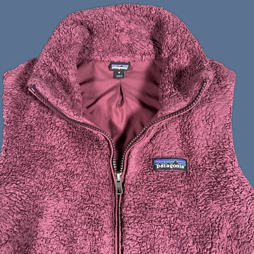 Patagonia Los Gatos Vest Womens Med Dusty Purple Deep Pile Teddy Shaggy Sherpa