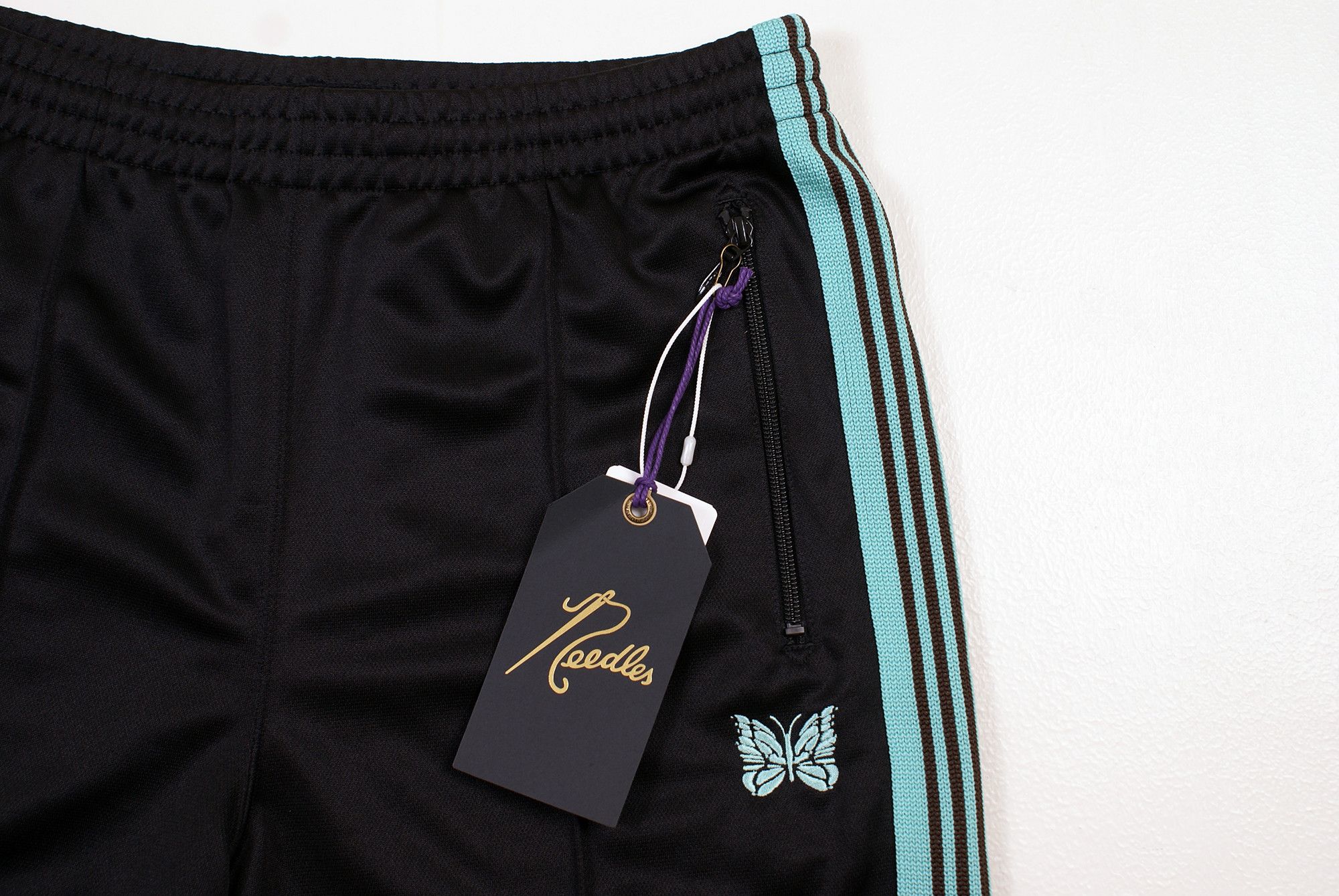 Needles 2025 Needles STUDIOUS EXCLUSIVE Track Pants Black Green Sz M Size US 32 / EU 48 - 2 Thumbnail