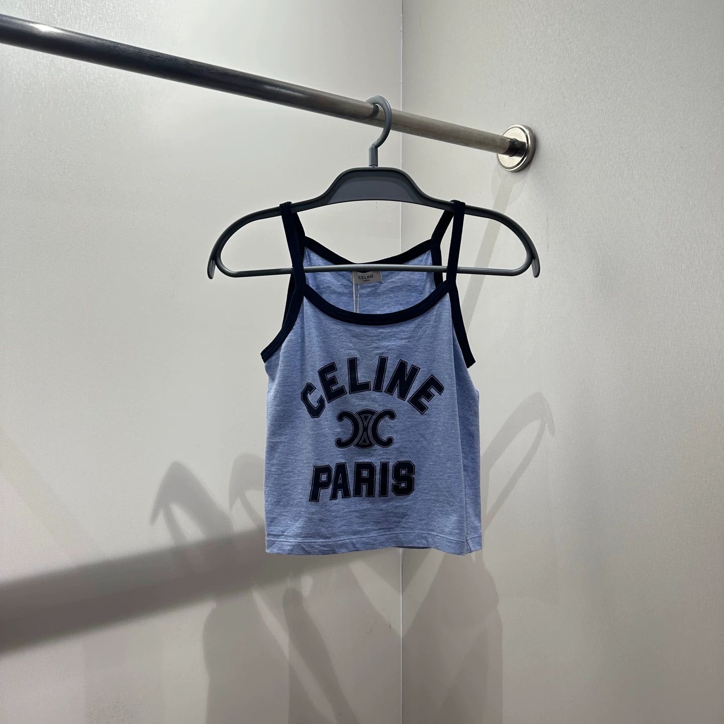 Celine Celine Triomphe Logo Cotton Cami Top XS Size XS / US 0-2 / IT 36-38 - 1 Thumbnail