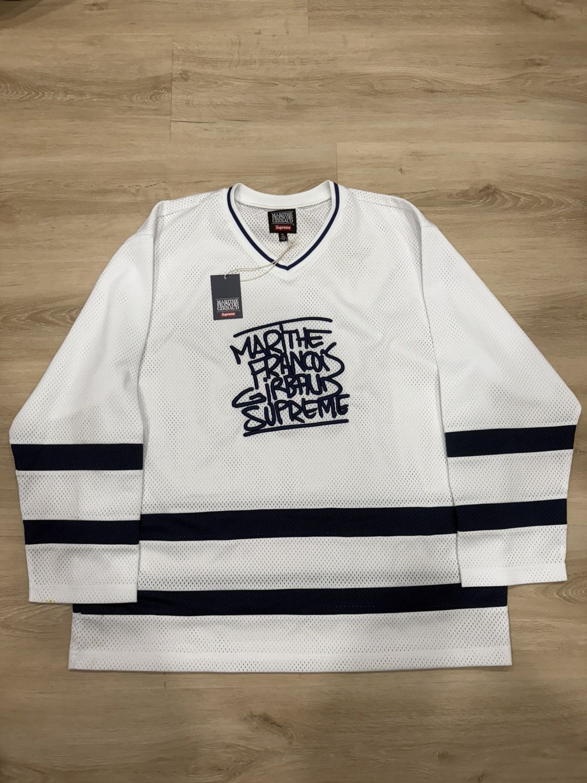 【Supreme x Marithe Francois Girbaud】 Hockey Jersey White Supreme Marithé + François Girbaud Hockey Jersey White Men's