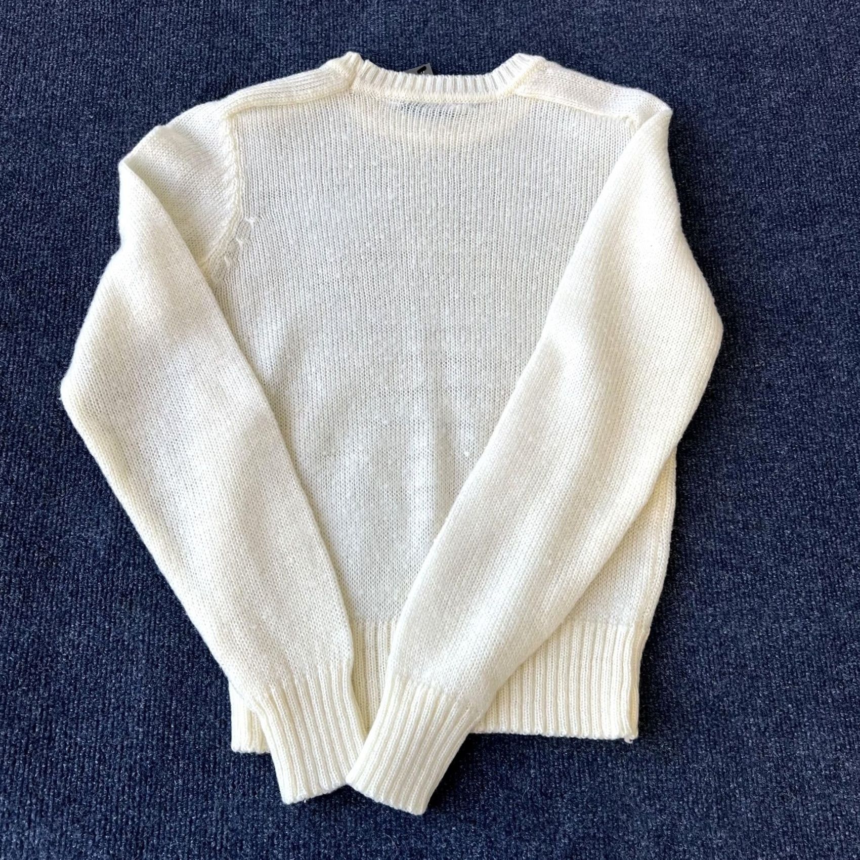 Vintage C.V. Ltd. Sweater Womens Medium White Crewneck Pullover Knit Cozy Classic Wool Blend Raglan Sleeve Lightweight Size S / US 4 / IT 40 - 6 Thumbnail