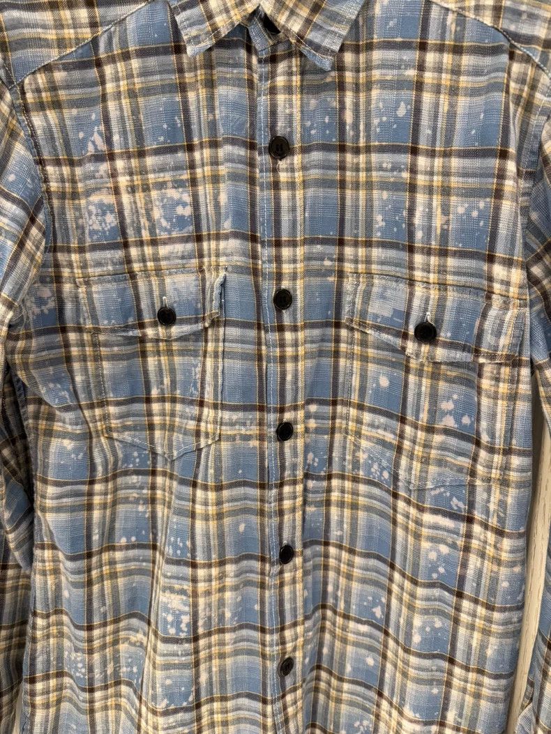 Saint Laurent Paris Saint Laurent Paris2016 Runway Light Blue Plaid Destructio Size US M / EU 48-50 / 2 - 3 Thumbnail