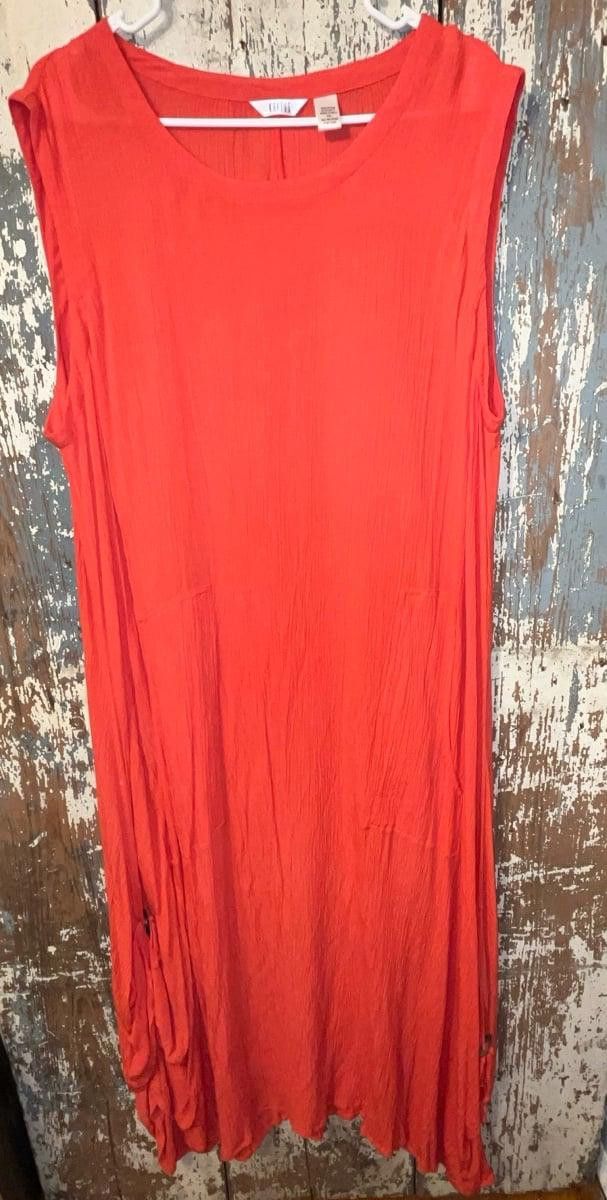 Designer Fun Kaktus womens dress, size XXL, red orange Size XXL / US 16-18 / IT 52-54 - 1 Thumbnail