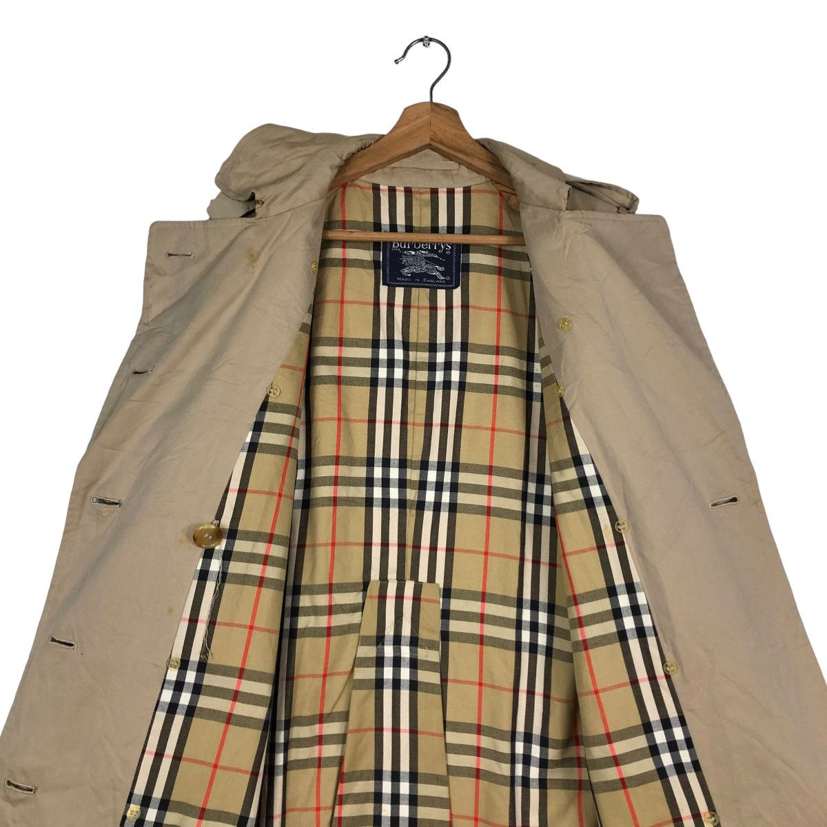 Burberry 🔥VINTAGE BURBERRYS MADE IN ENGLAND LONG JACKET TRENCH Size US S / EU 44-46 / 1 - 15 Thumbnail