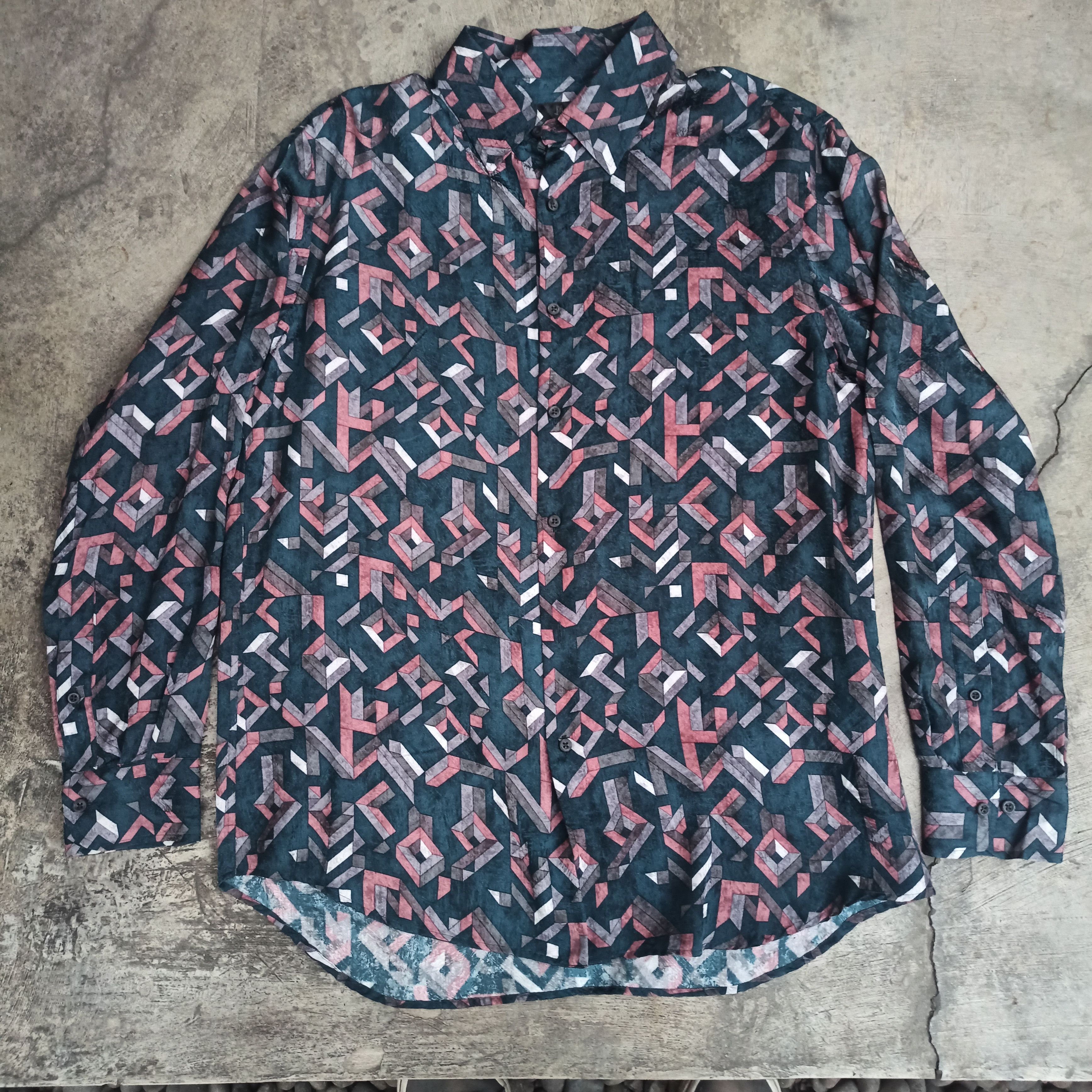 Lanvin Shirt multicolour silk Lanvin longsleeve Size US L / EU 52-54 / 3 - 1 Thumbnail