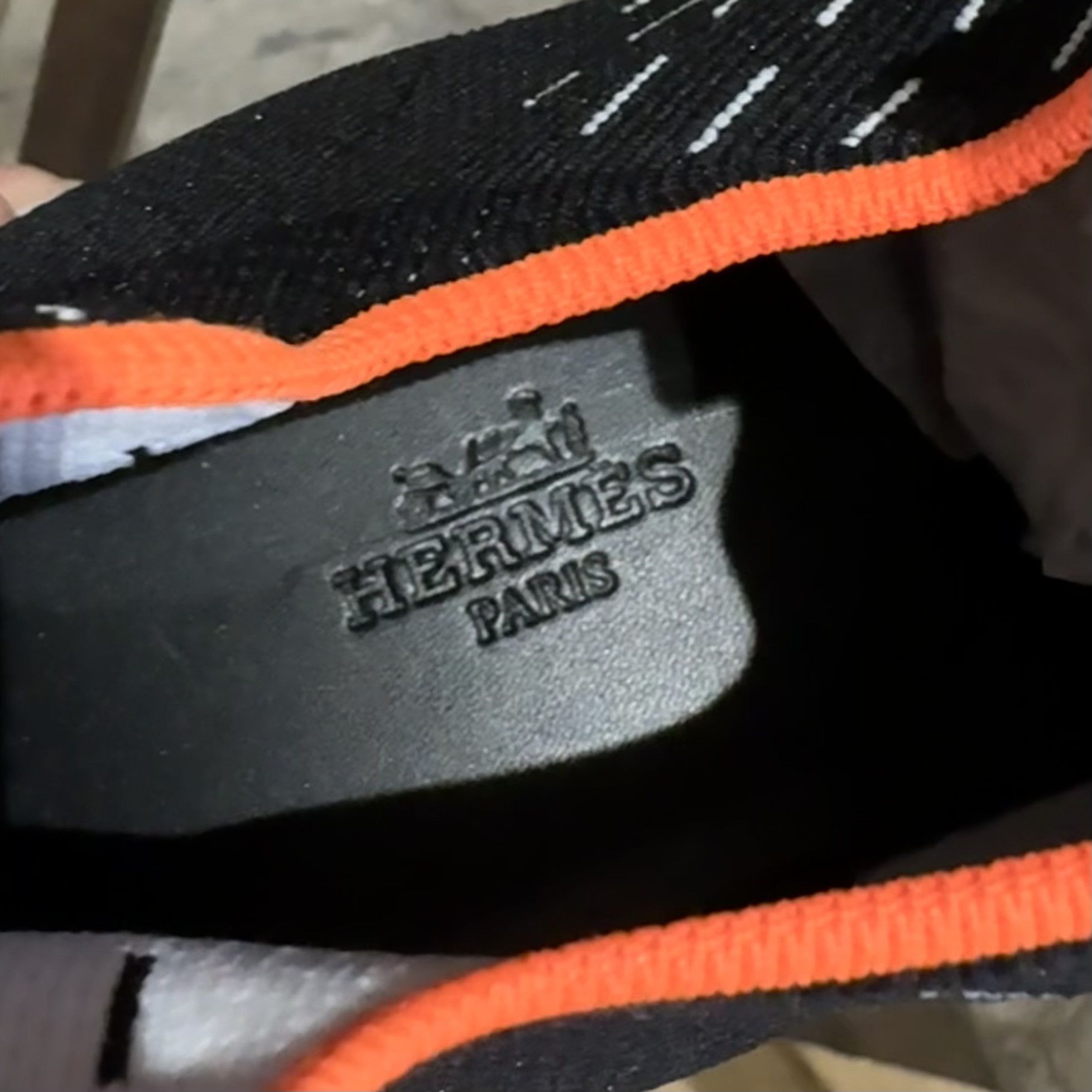 Hermes Hermès Black Eclair Technical Knit Sneakers Size US 7.5 / EU 40-41 - 10 Thumbnail