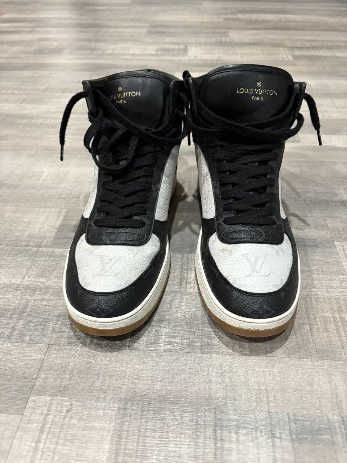 Louis Vuitton Louis Vuitton Rivoli High Black/White/Brown 'Tri-Color' Size US 9 / EU 42 - 1 Thumbnail