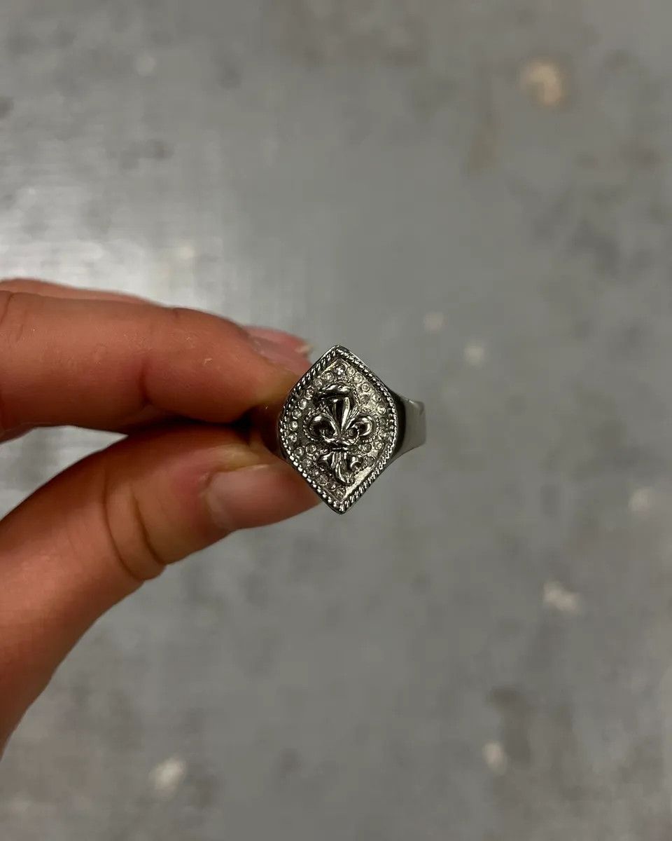 Just Cavalli 2000s Cavalli Ornamental Crest Silver Ring Size ONE SIZE - 2 Thumbnail