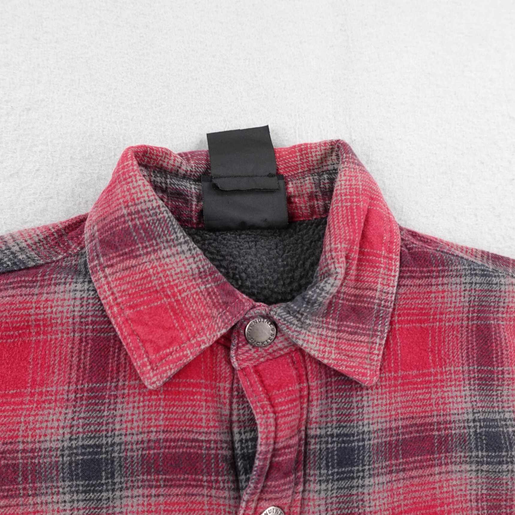Dickies Dickies Jacket Mens Small Red Plaid Flannel Fleece Lined Snap Up Work Shacket Size US S / EU 44-46 / 1 - 2 Thumbnail