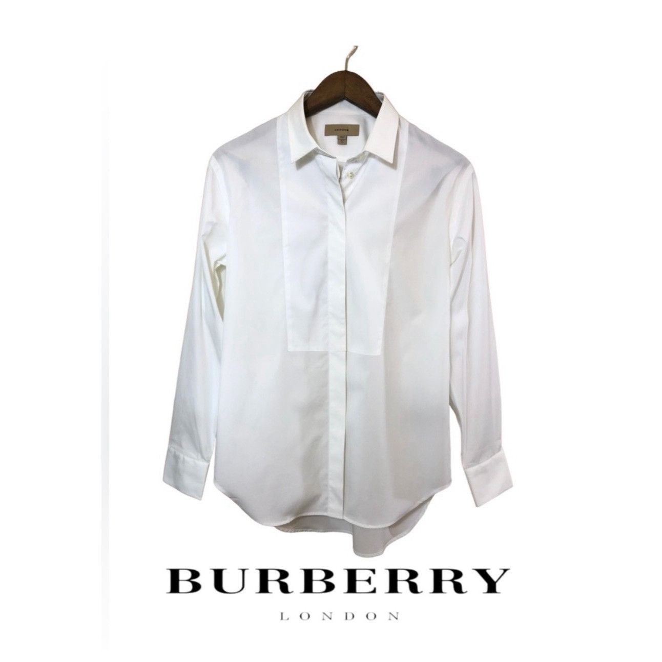 Burberry NWT Burberry London 12 UK 14 Uniform White Tuxedo Shirt Blou Size XL / US 12-14 / IT 48-50 - 1 Thumbnail