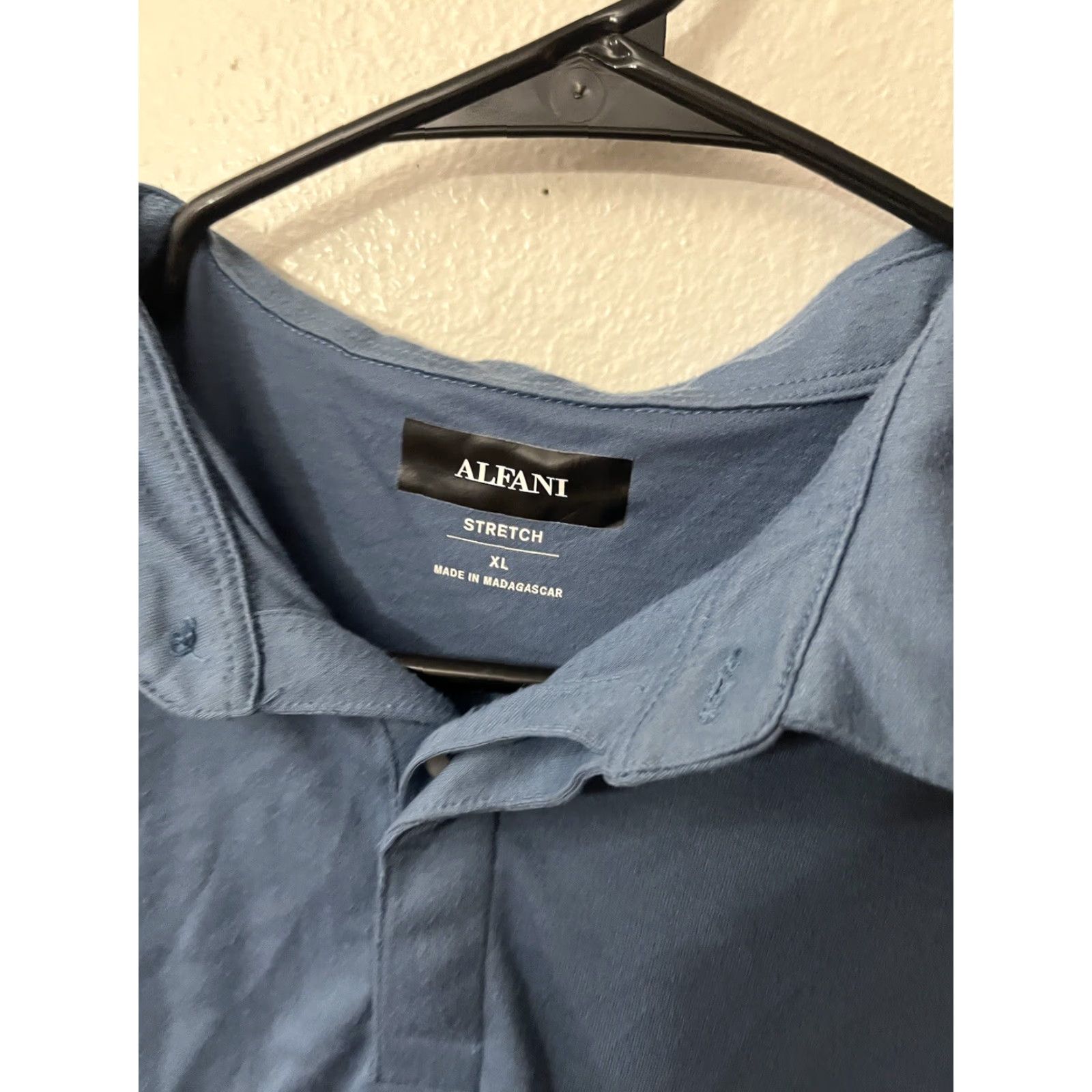 Alfani Alfani Polo Shirt Men XL Blue Knit Short Sleeve 1/4 Zip Casual Size US XL / EU 56 / 4 - 3 Thumbnail