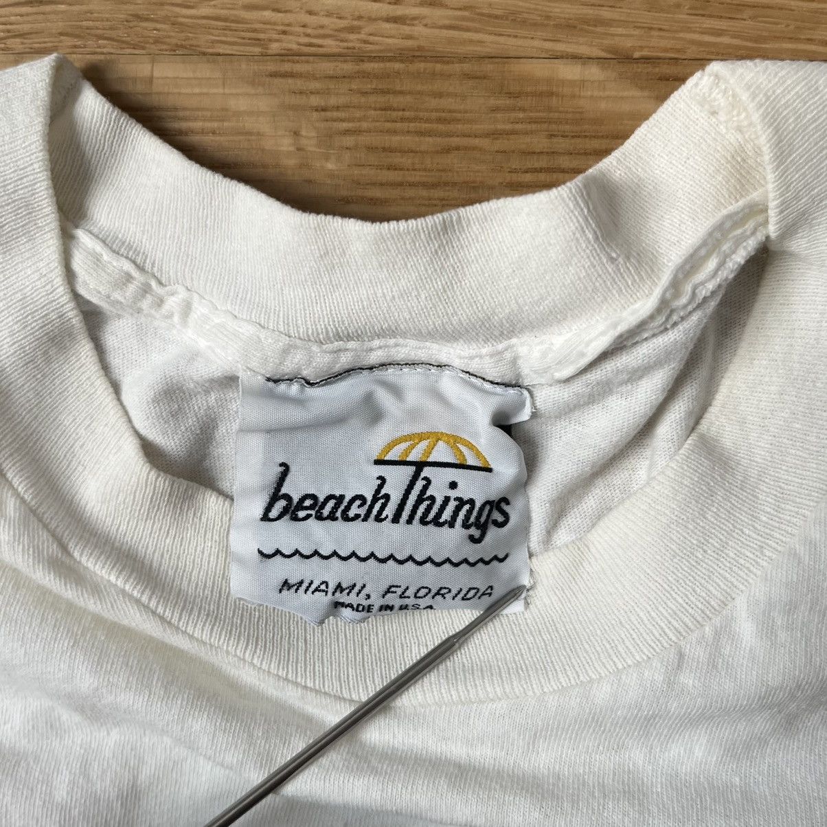 Vintage 80s Miami Florida Beach Vintage Single Stitch T-Shirt XL Size US XL / EU 56 / 4 - 3 Thumbnail
