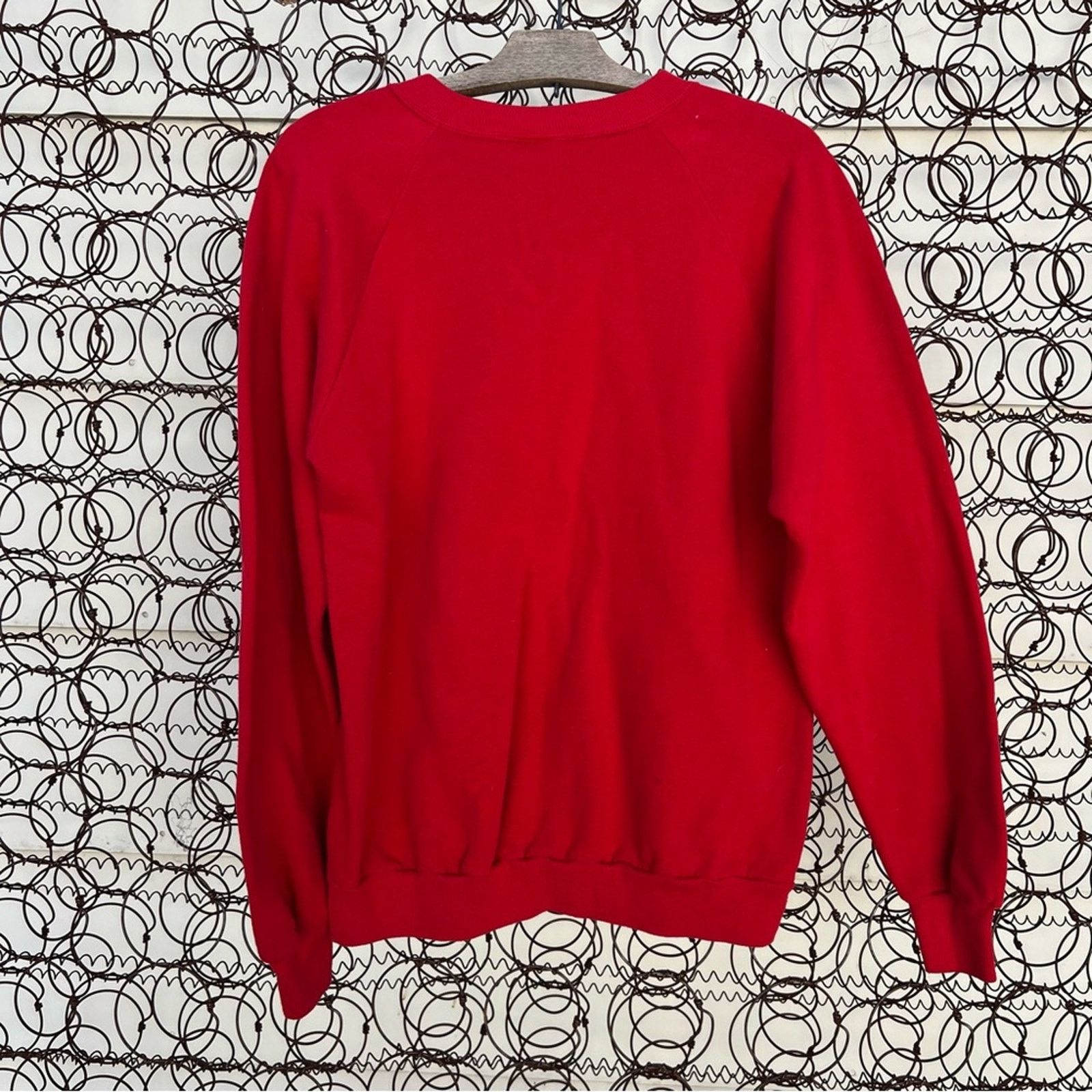 Vintage Red Ugly Christmas Art Deco Christmas tree sweatshirt Size L / US 10 / IT 46 - 3 Thumbnail