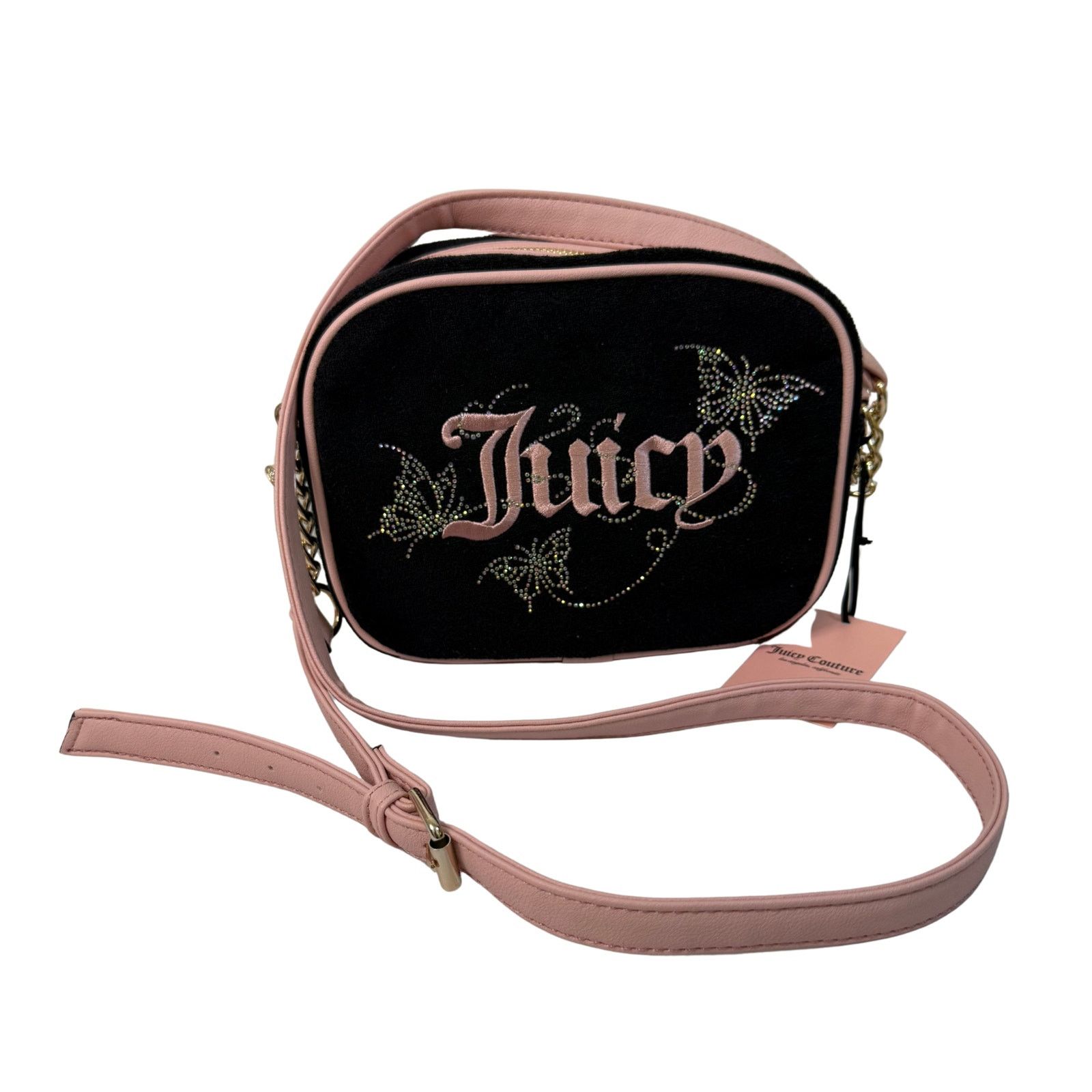 New With Tags Juicy Couture Wingin It Camera Crossbody Bag in Black, Women's