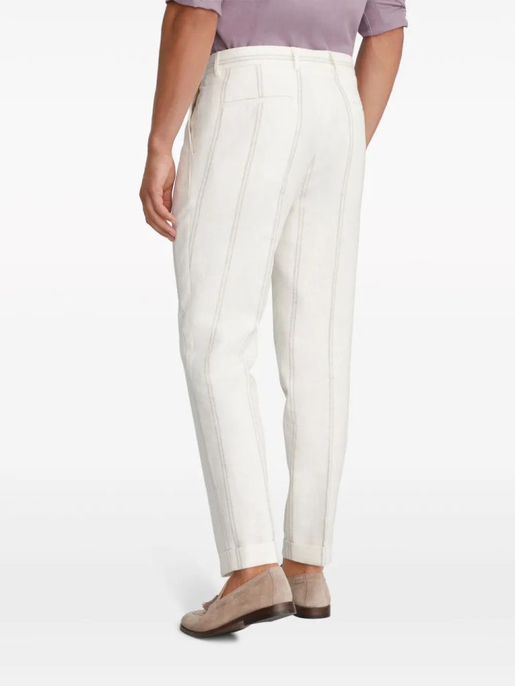 Brunello Cucinelli o1la1rc1a0425 Pants in White Size US 34 / EU 50 - 3 Thumbnail