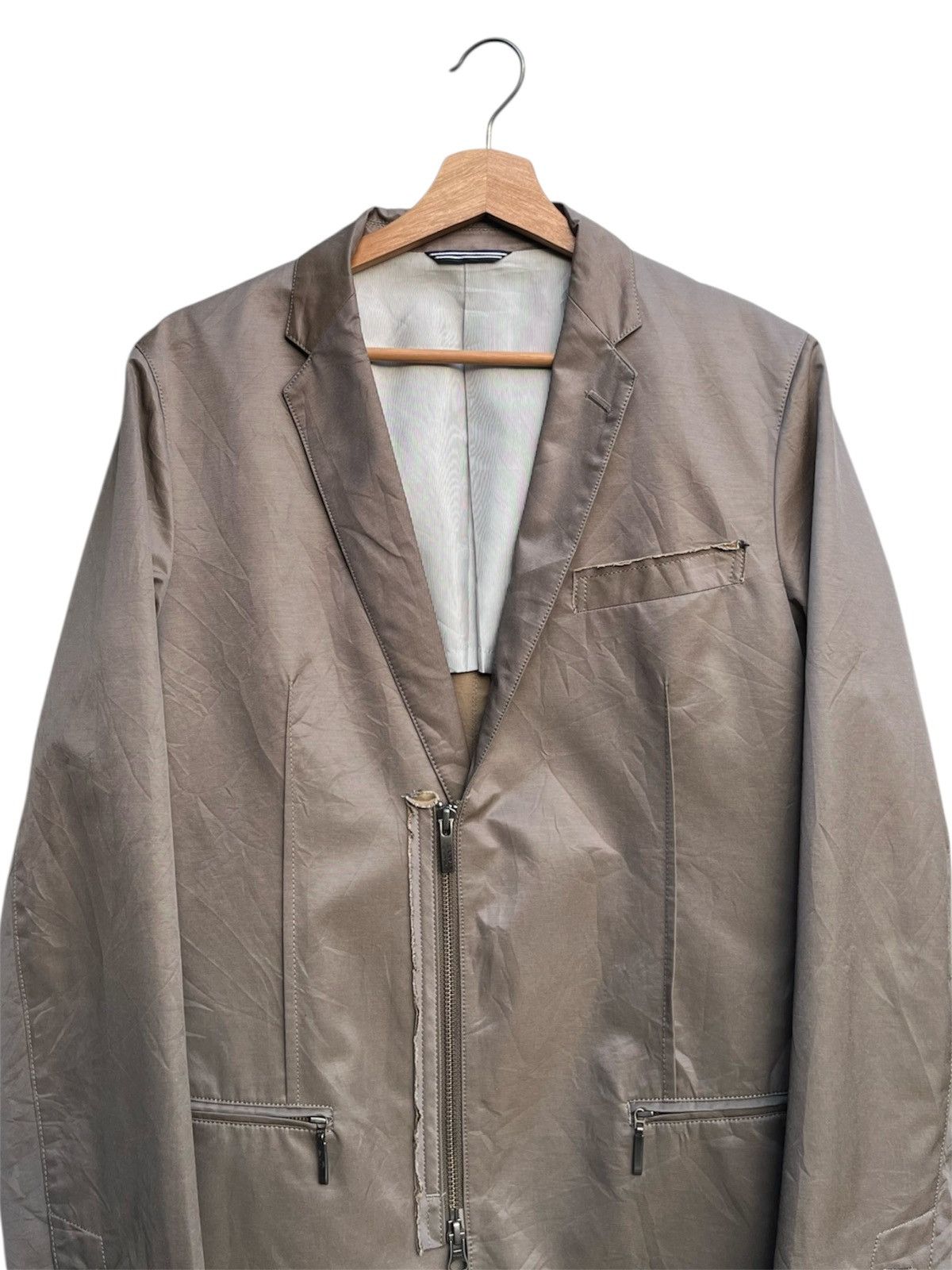Lanvin Lanvin en Bleu Switching Tailored Jacket Size US M / EU 48-50 / 2 - 7 Thumbnail