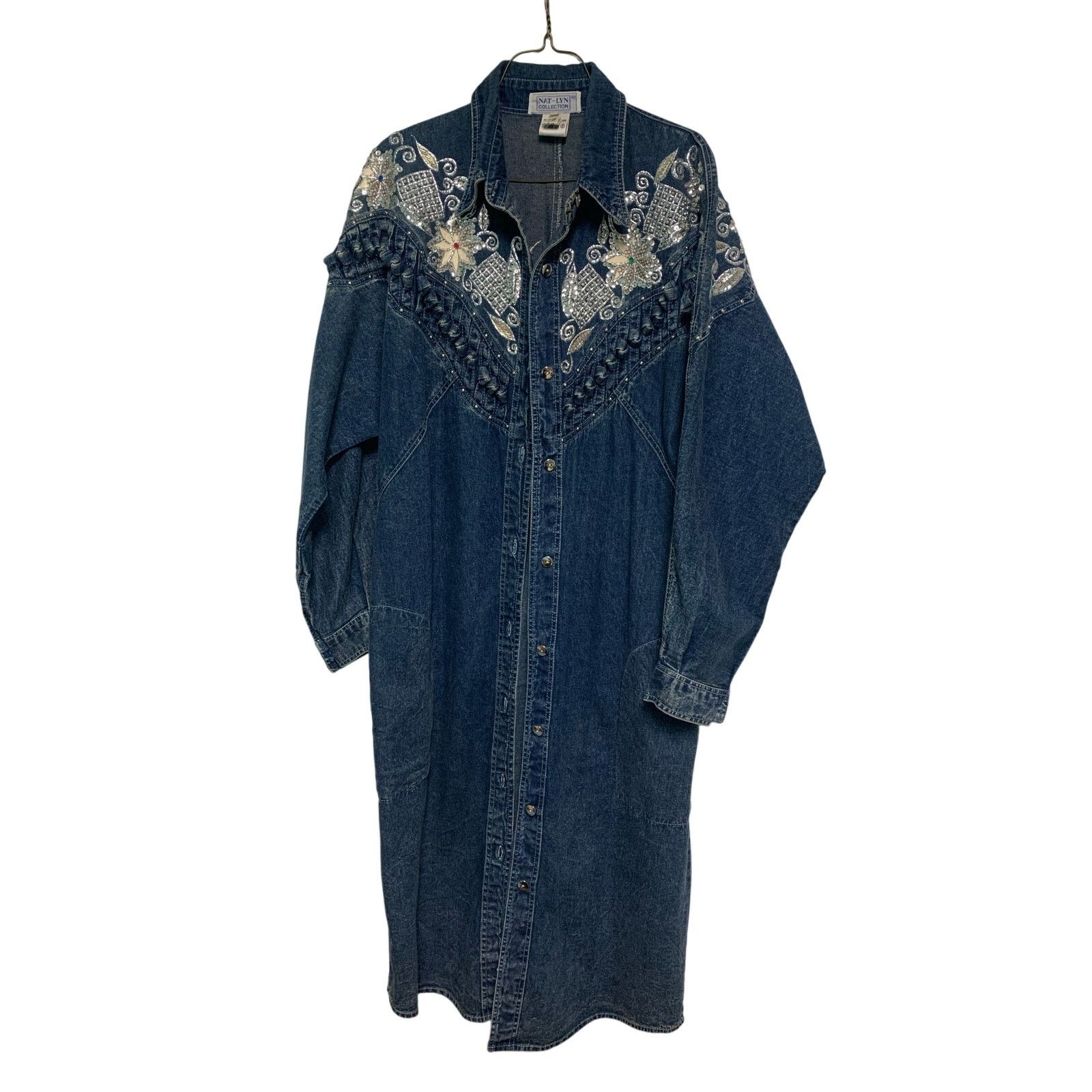 Vintage Nat-Lyn Collection Vintage Denim Sequin Western Duster M Size M / US 6-8 / IT 42-44 - 1 Thumbnail