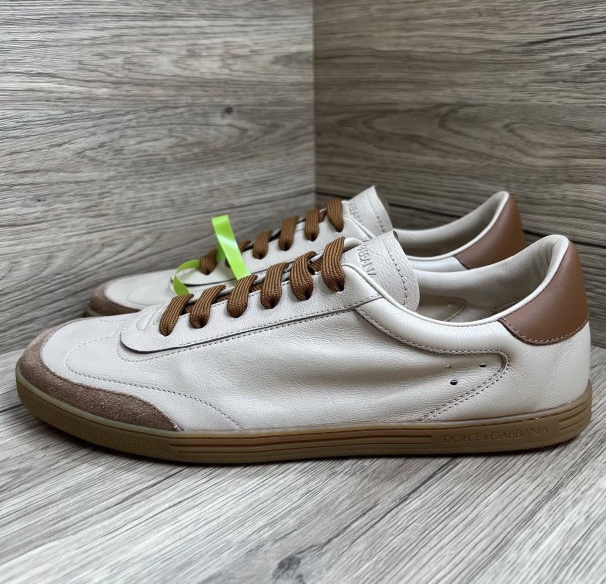Dolce & Gabbana Dolce & Gabbana Grey and Brown Retro Sneakers J41 Size US 8.5 / EU 41-42 - 1 Thumbnail