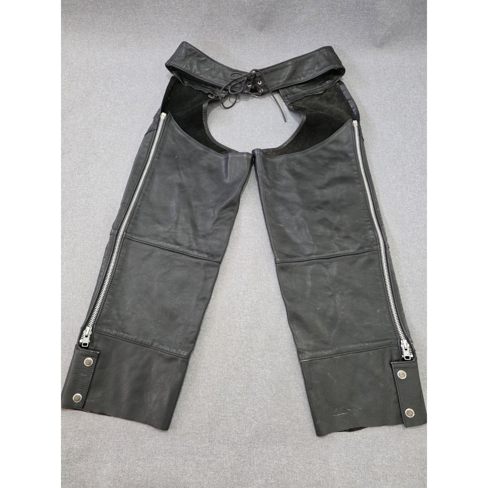 Harley Davidson Vintage Harley Davidson Leather Mens Chaps Black Size XLarge Size US 40 / EU 56 - 2 Thumbnail