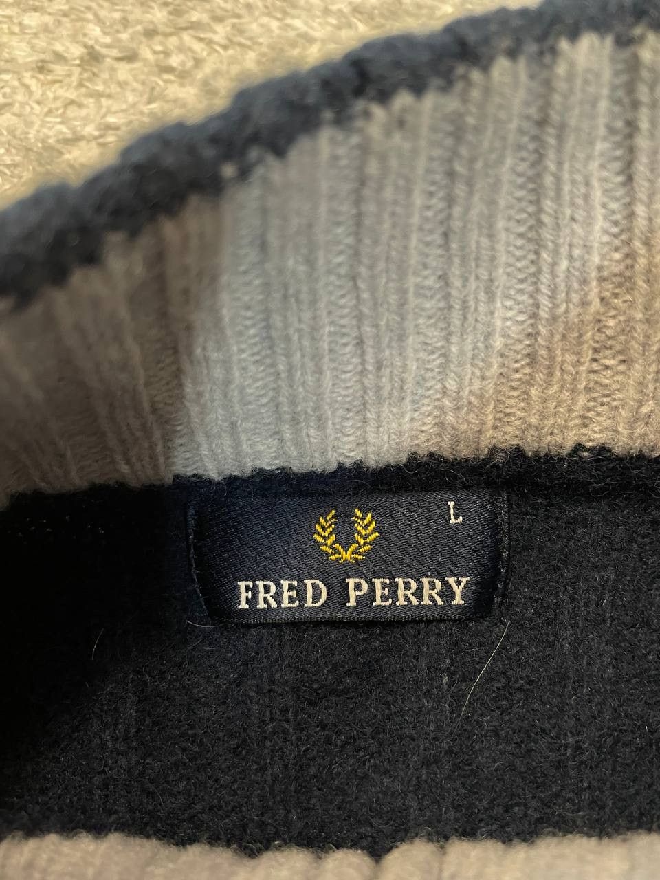 Fred Perry Fred Perry Vintage Wool Full Zip Sweater Size US L / EU 52-54 / 3 - 11 Thumbnail