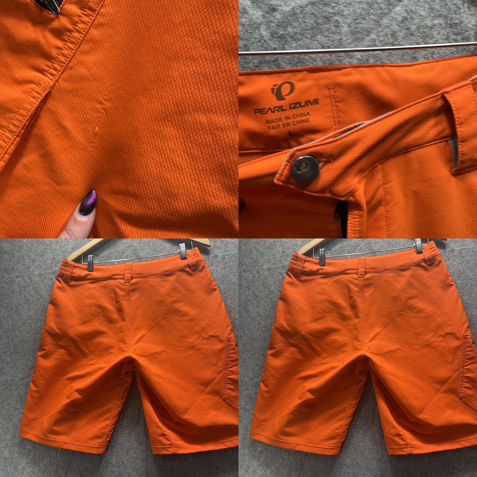 PEARL iZUMi Pearl Izumi Shorts Mens L Orange Biker Cycling Quick Dry Zip Pocket Trail Size US 33 - 8 Thumbnail