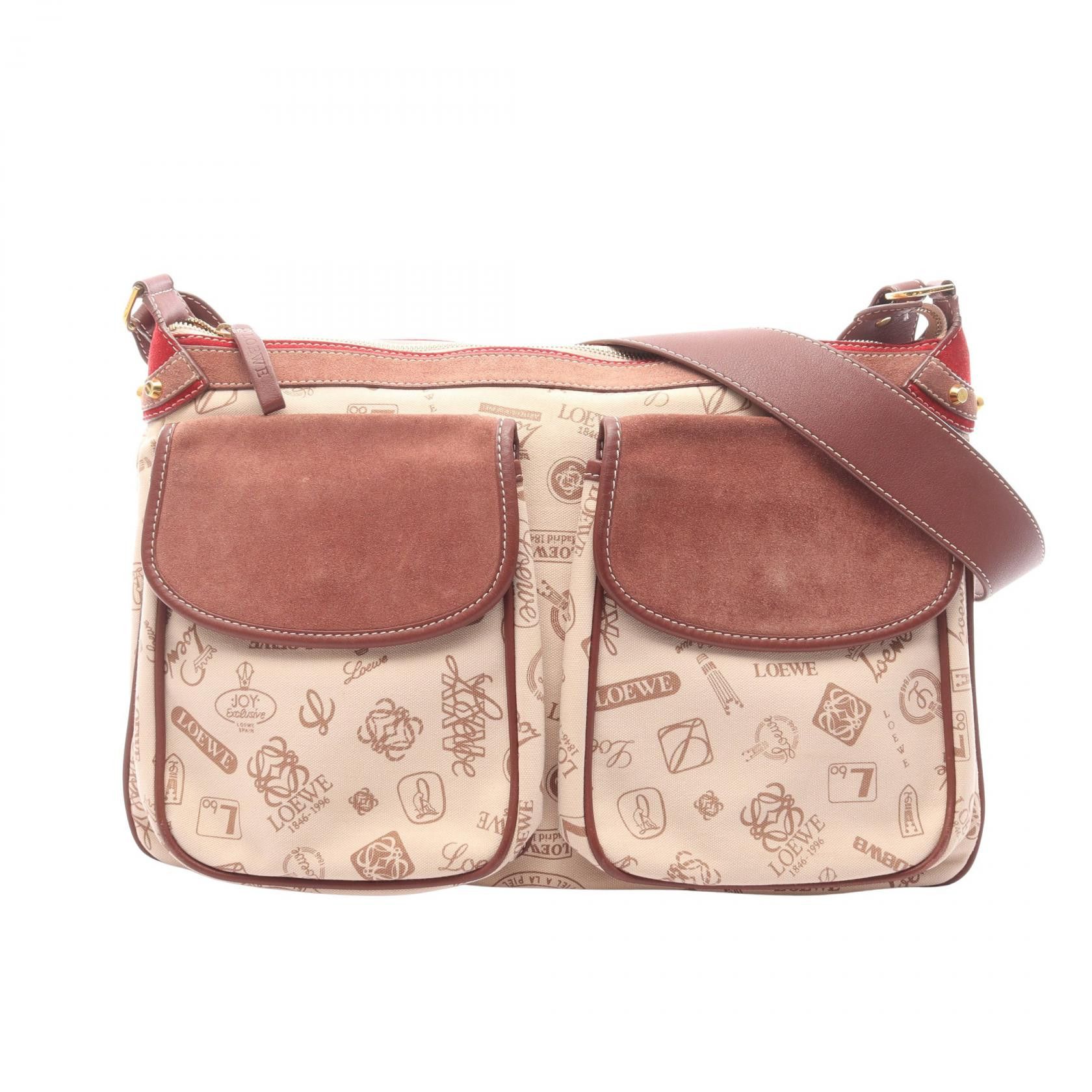 Loewe Loewe Loewe 160th Anniversary Canvas Suede Leather Shoulder Bag Textile Shoulder Bag DUTY FREE for USA Size ONE SIZE - 1 Thumbnail