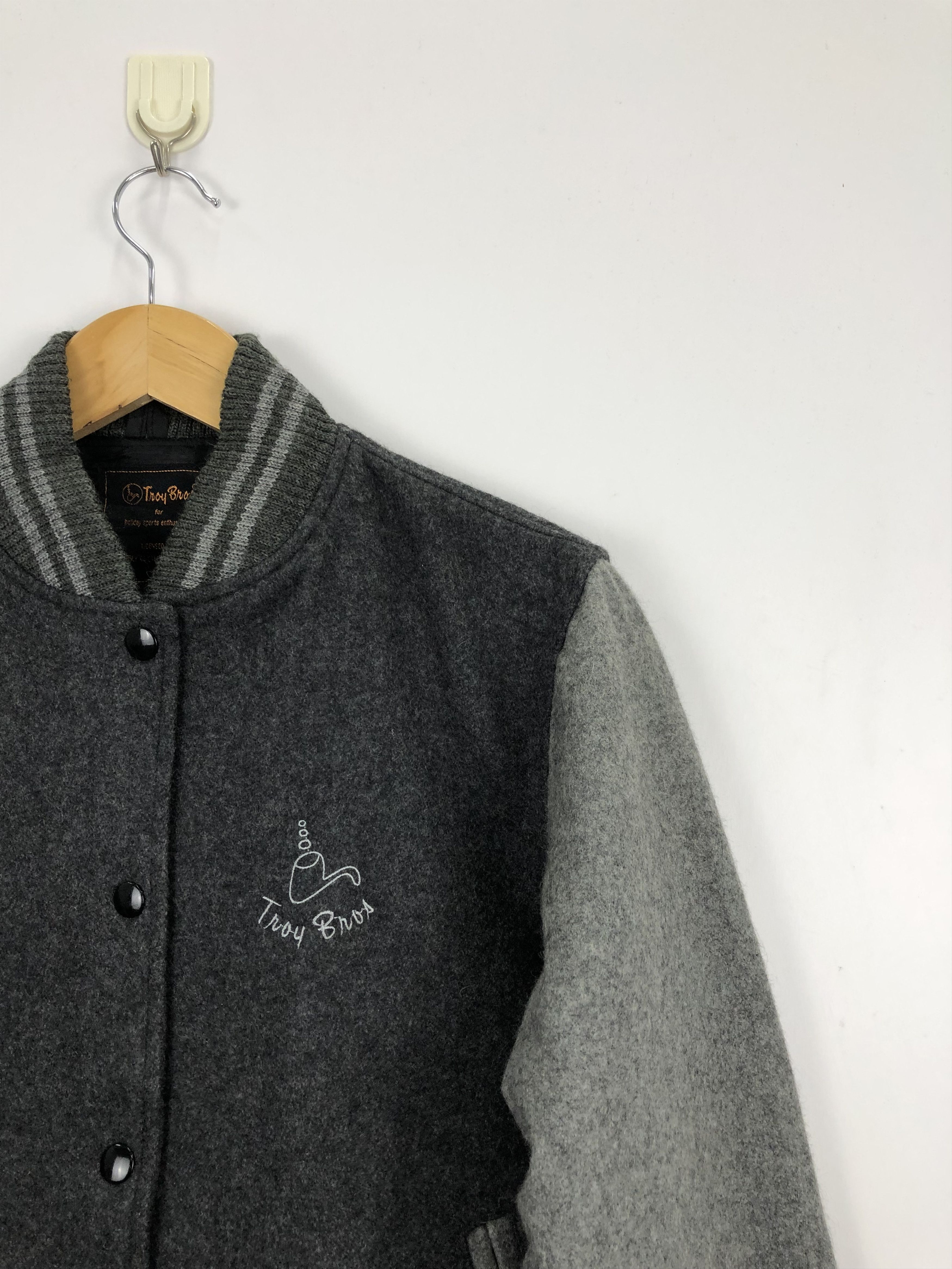 Vintage Vintage Troy Bros Wool Varsity Jacket V0292 Size US M / EU 48-50 / 2 - 6 Thumbnail