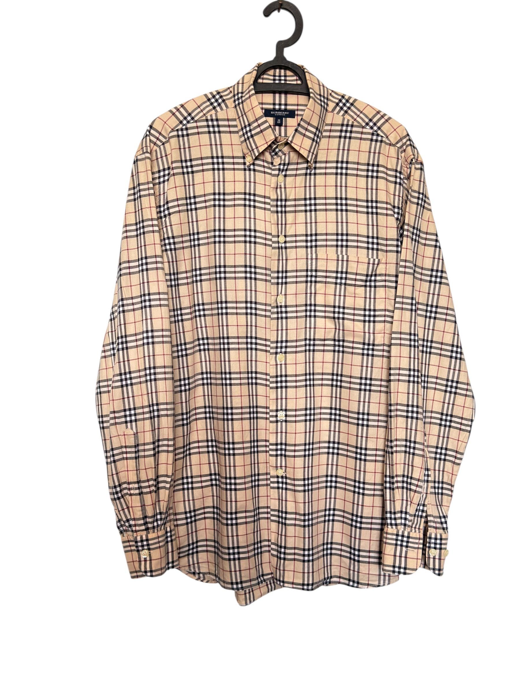 🔥 Burberry shirt cotton novacheck size L france