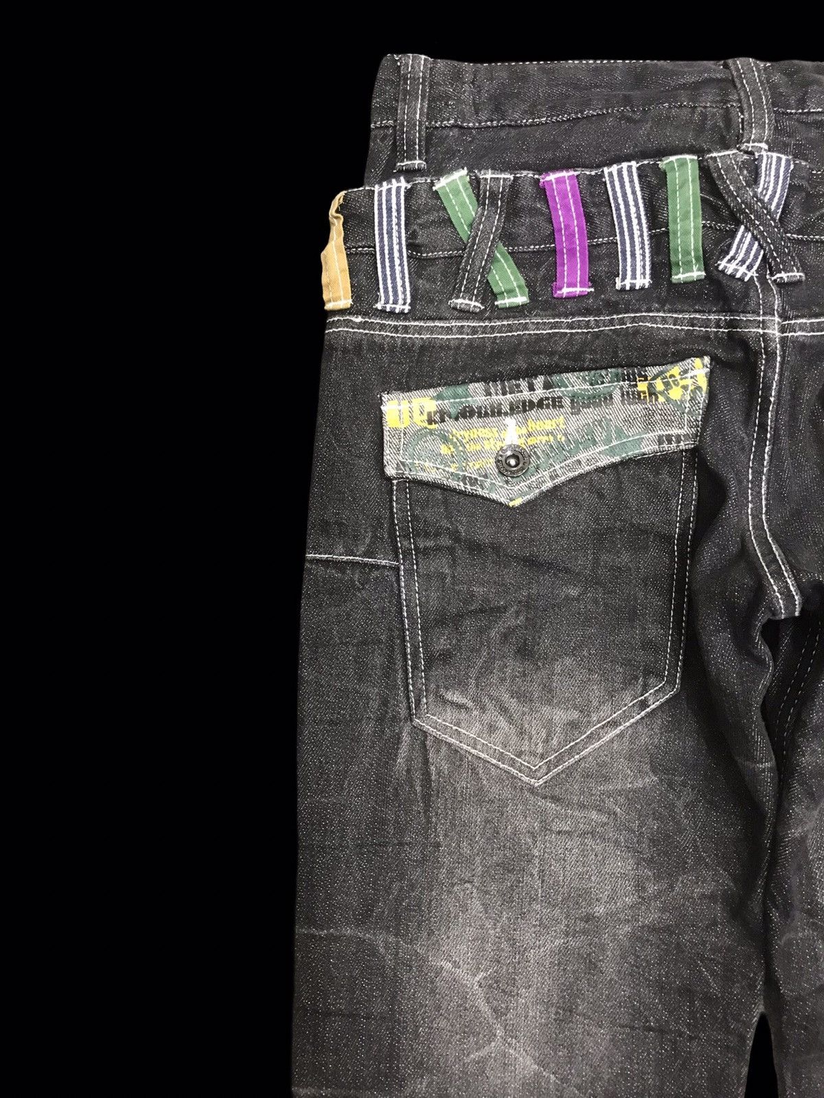 Japanese Brand 💥DOUBLE WAIST💥DOUBLEFOCUS SICK STYLE FADES DENIM F318 Size US 30 / EU 46 - 11 Thumbnail