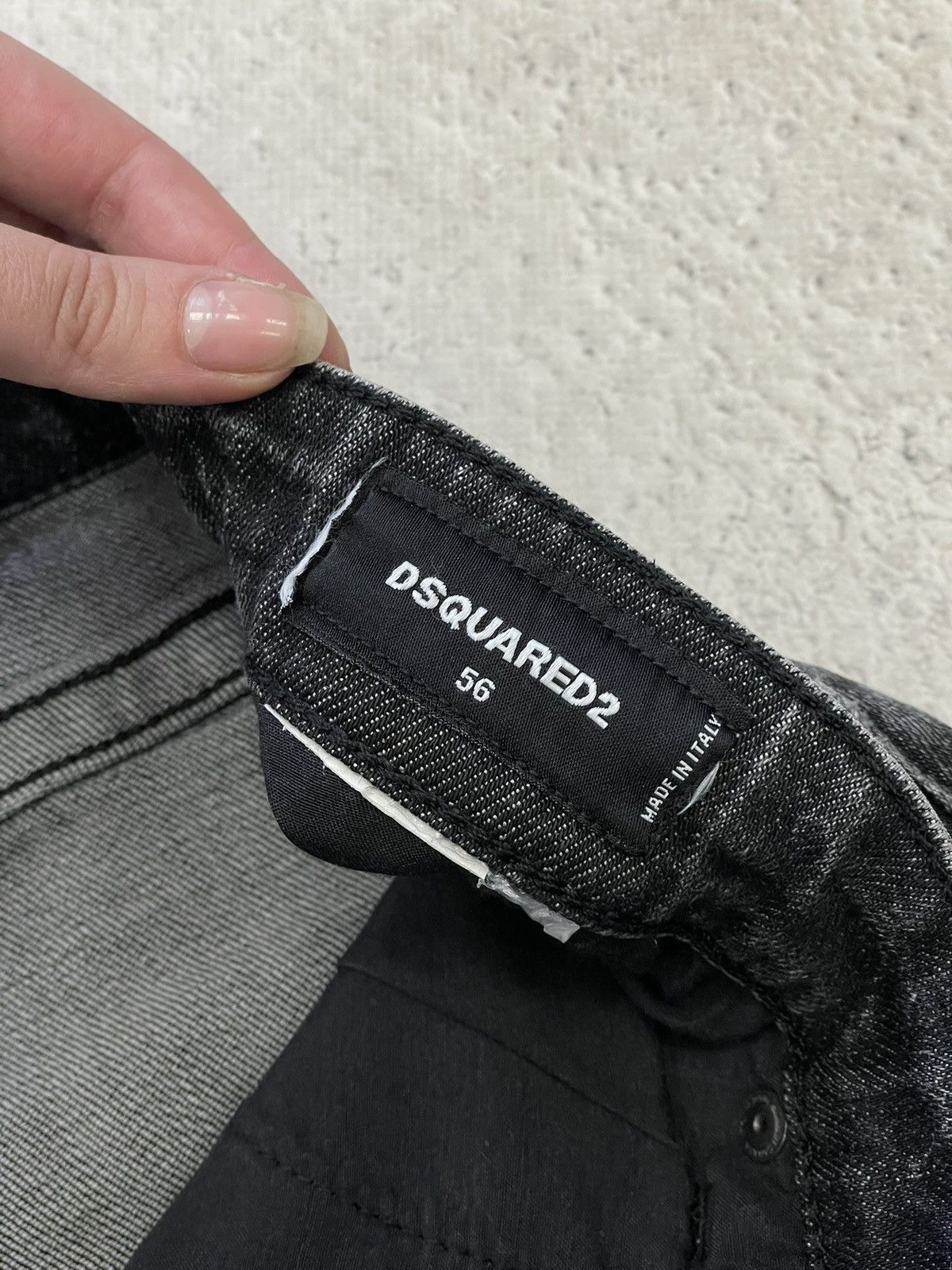 Dsquared2 Vintage slim Dsquared 2 slim black distressed jeans pants Size US 35 - 7 Thumbnail