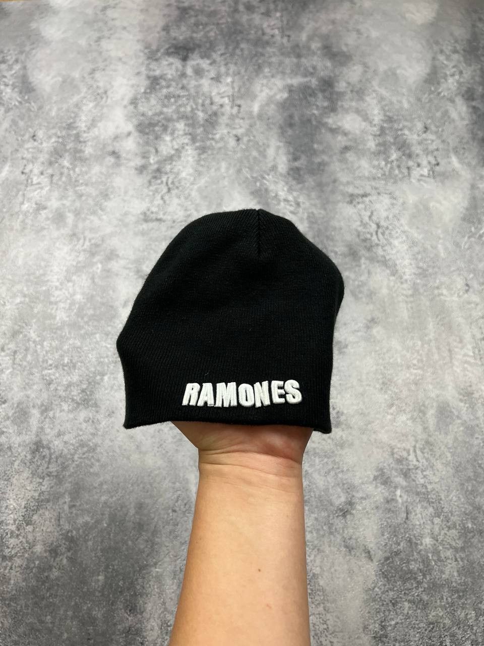 Vintage Vintage Ramones Logo Spell Out Beanie Size ONE SIZE - 4 Thumbnail
