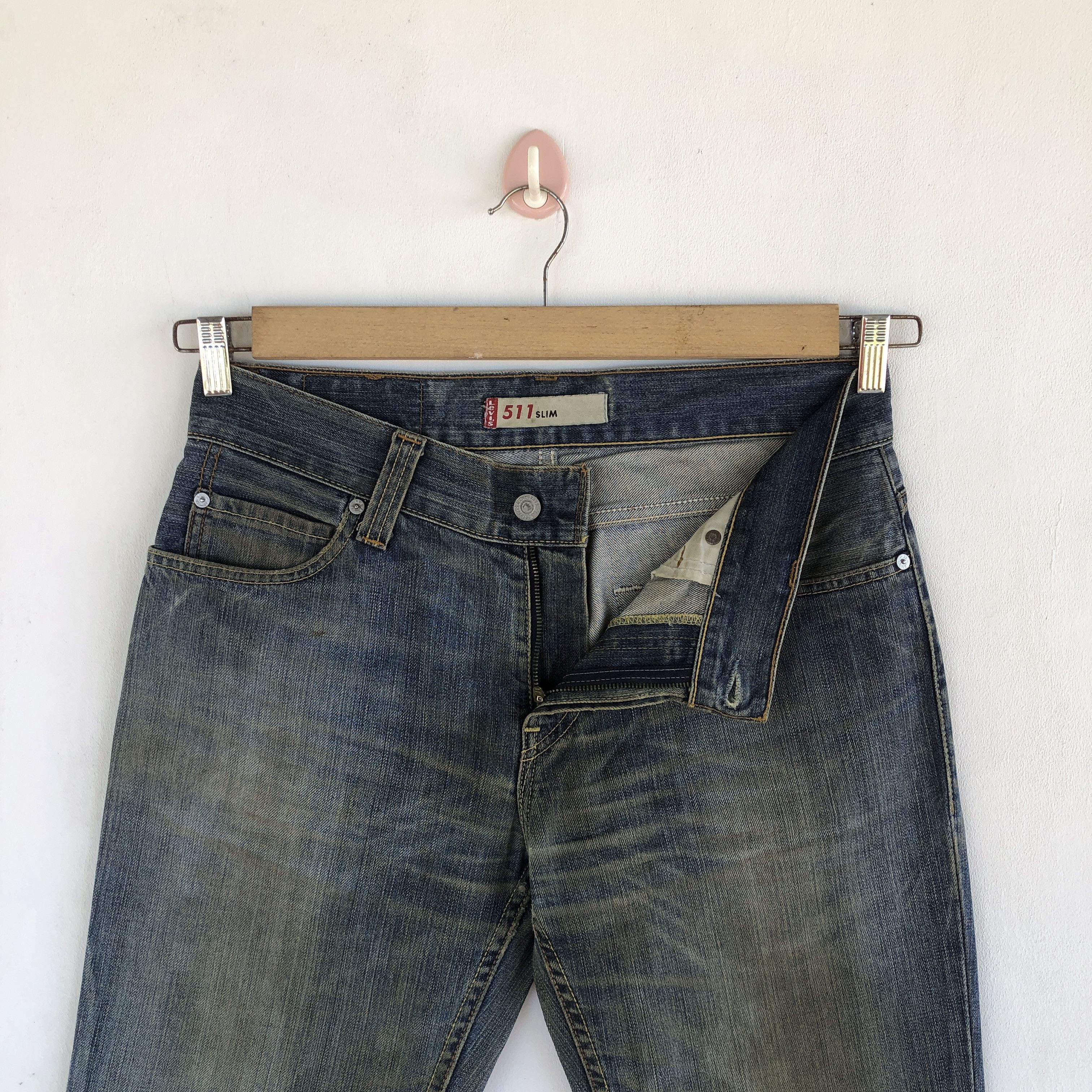 Levi's Vintage Y2K Levis 511 Faded Jeans Levi's Dirty Skinny Denim Size US 32 / EU 48 - 6 Thumbnail
