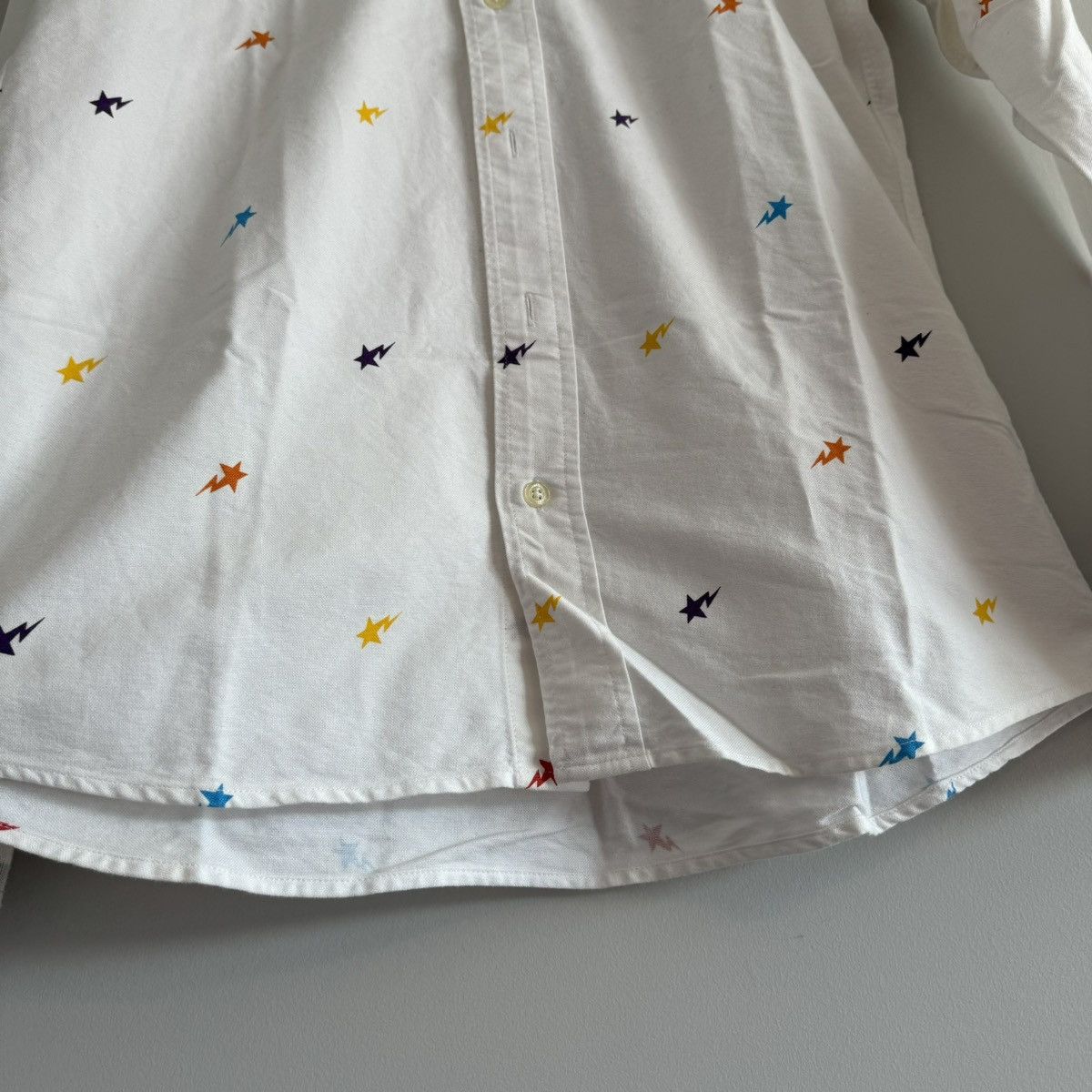 Bape OG Multicolor Star Pattern Long Sleeve Button Up Shirt Size US M / EU 48-50 / 2 - 11 Thumbnail