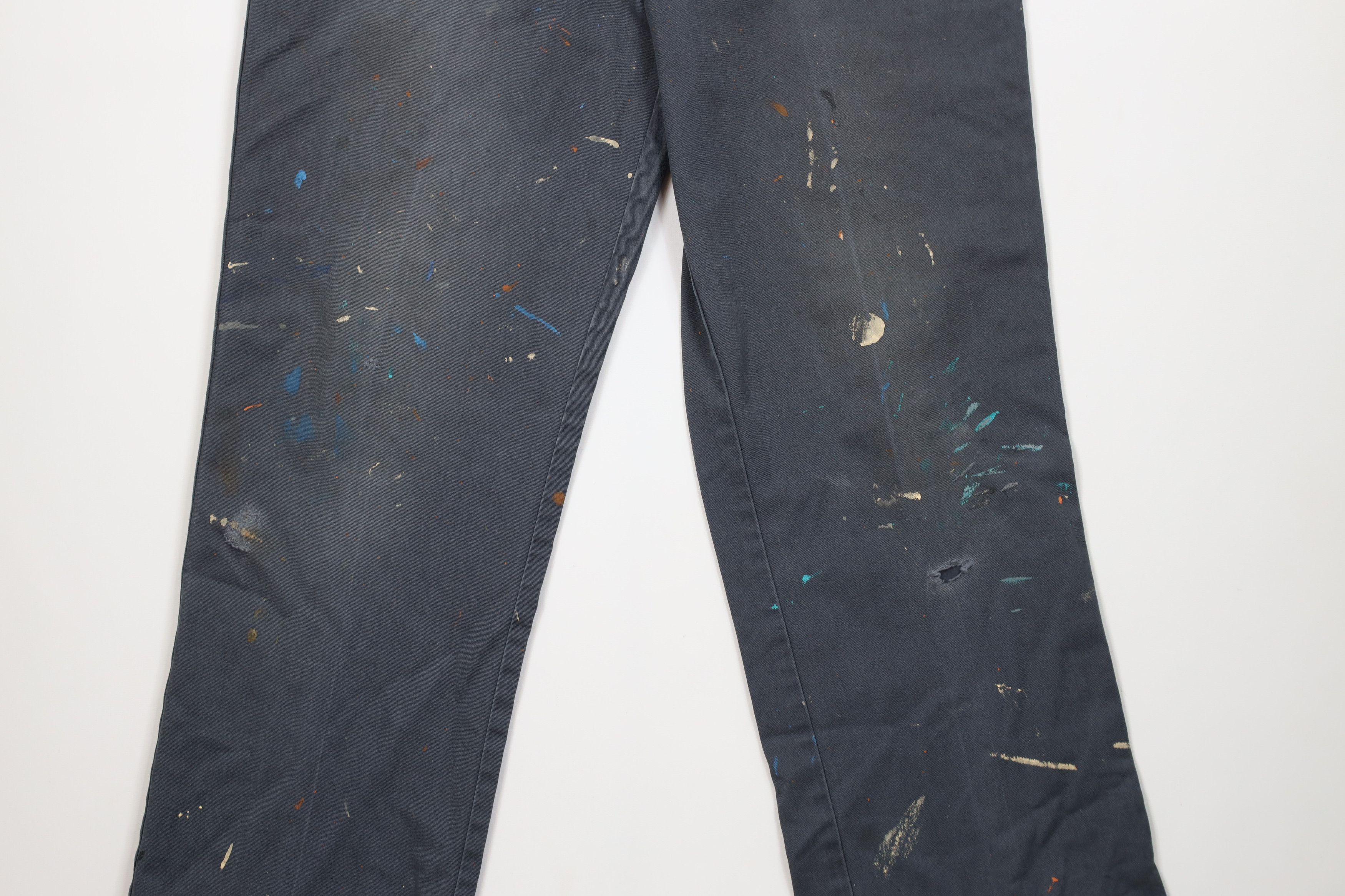 Vintage Vintage 90s Streetwear Workwear Mechanic Wide Leg Pants Gray Size US 32 / EU 48 - 3 Thumbnail