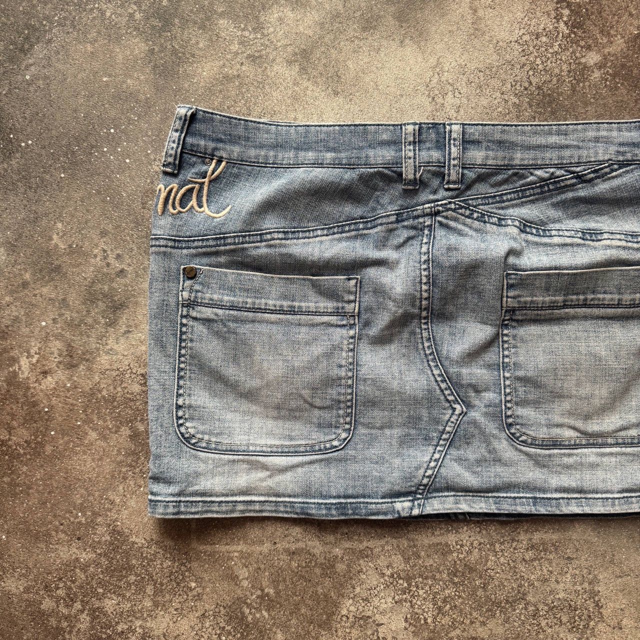 If Six Was Nine Animal Vintage Y2K Super Sexy Glam Washed Mini Skirt Size 31" - 7 Thumbnail