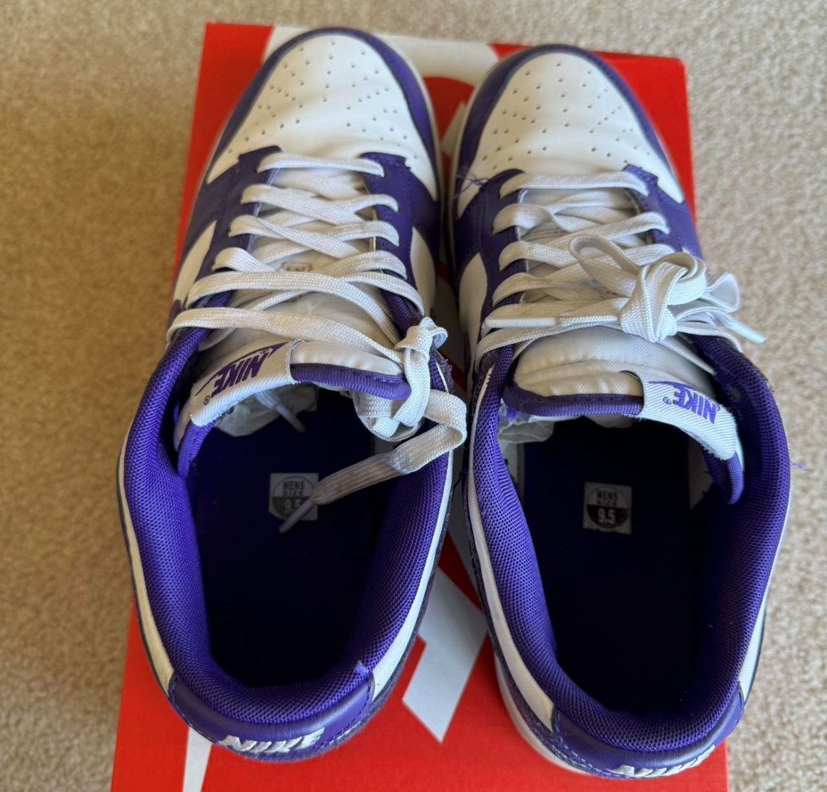 Nike Size 9.5 - Nike Dunk Low Retro Court Purple 2022 Size US 9.5 / EU 42-43 - 4 Thumbnail
