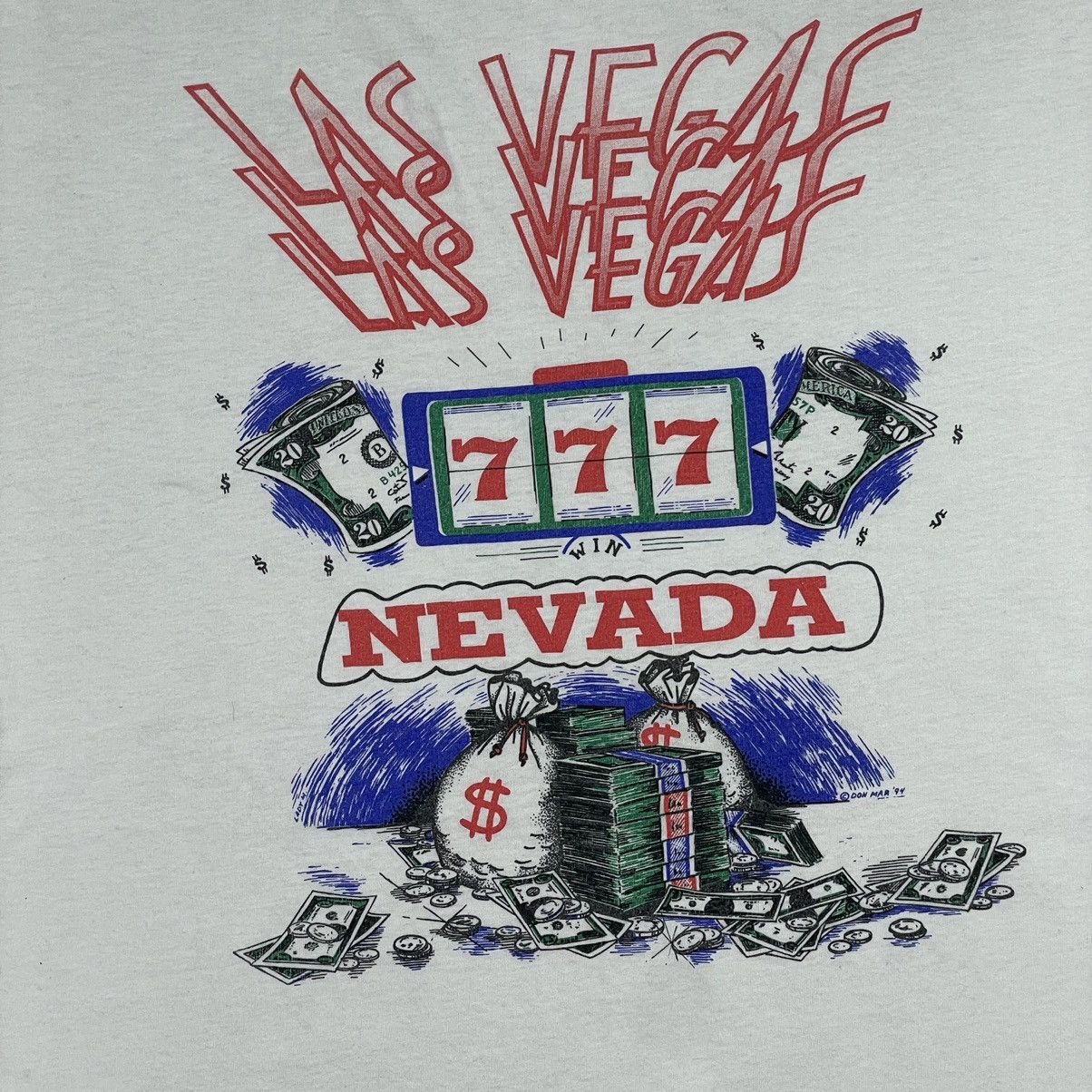 Vintage 🔥LAST PRICE🔥 Vintage 1994 Las Vegas Nevada Casino 777 Tee Size US XL / EU 56 / 4 - 7 Thumbnail