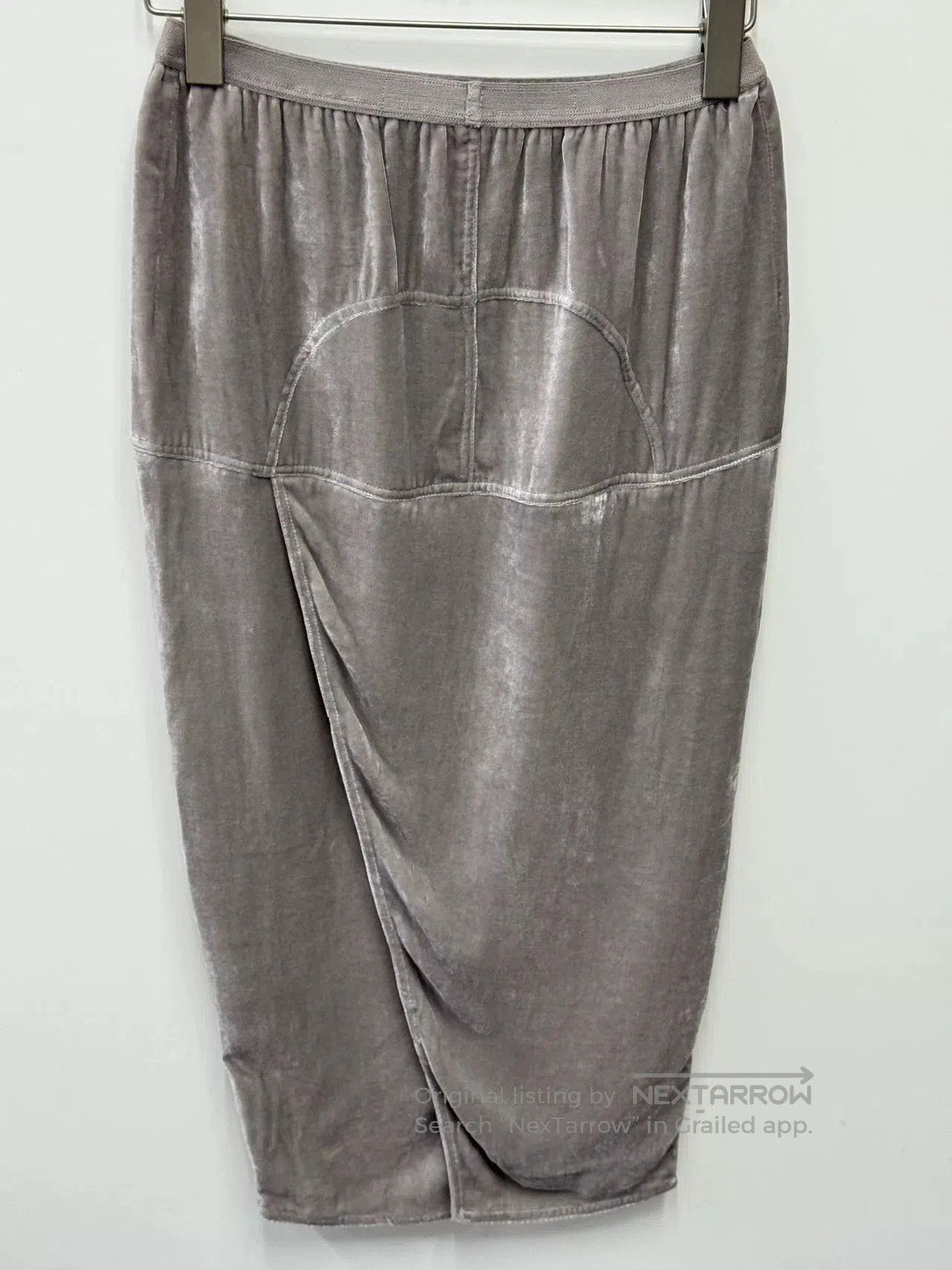 Rick Owens Rick Owens Gray Velvet Midi Skirt. Size 39" - 2 Thumbnail