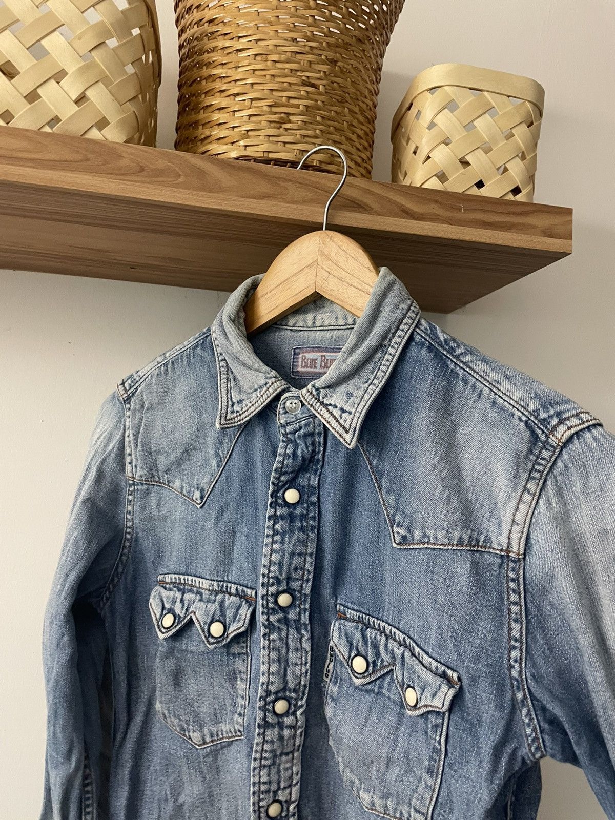 Blue Blue Japan × Japanese Brand Blue Blue Japan Stone Western Snap Button L/S Shirt Size US S / EU 44-46 / 1 - 15 Thumbnail