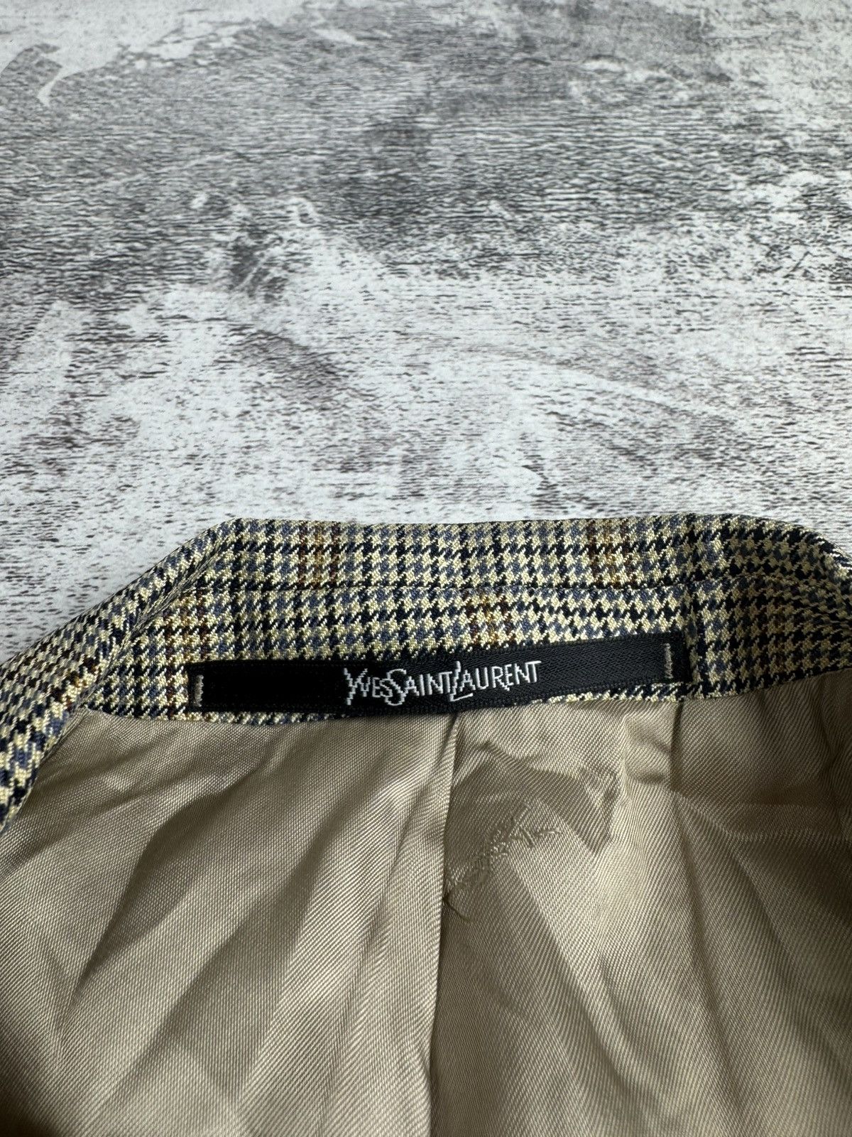 Yves Saint Laurent Yves Saint Laurent YSL Men’s Houndstooth Size 52 Classic Blazer Suit Jacket Size 52R - 8 Thumbnail