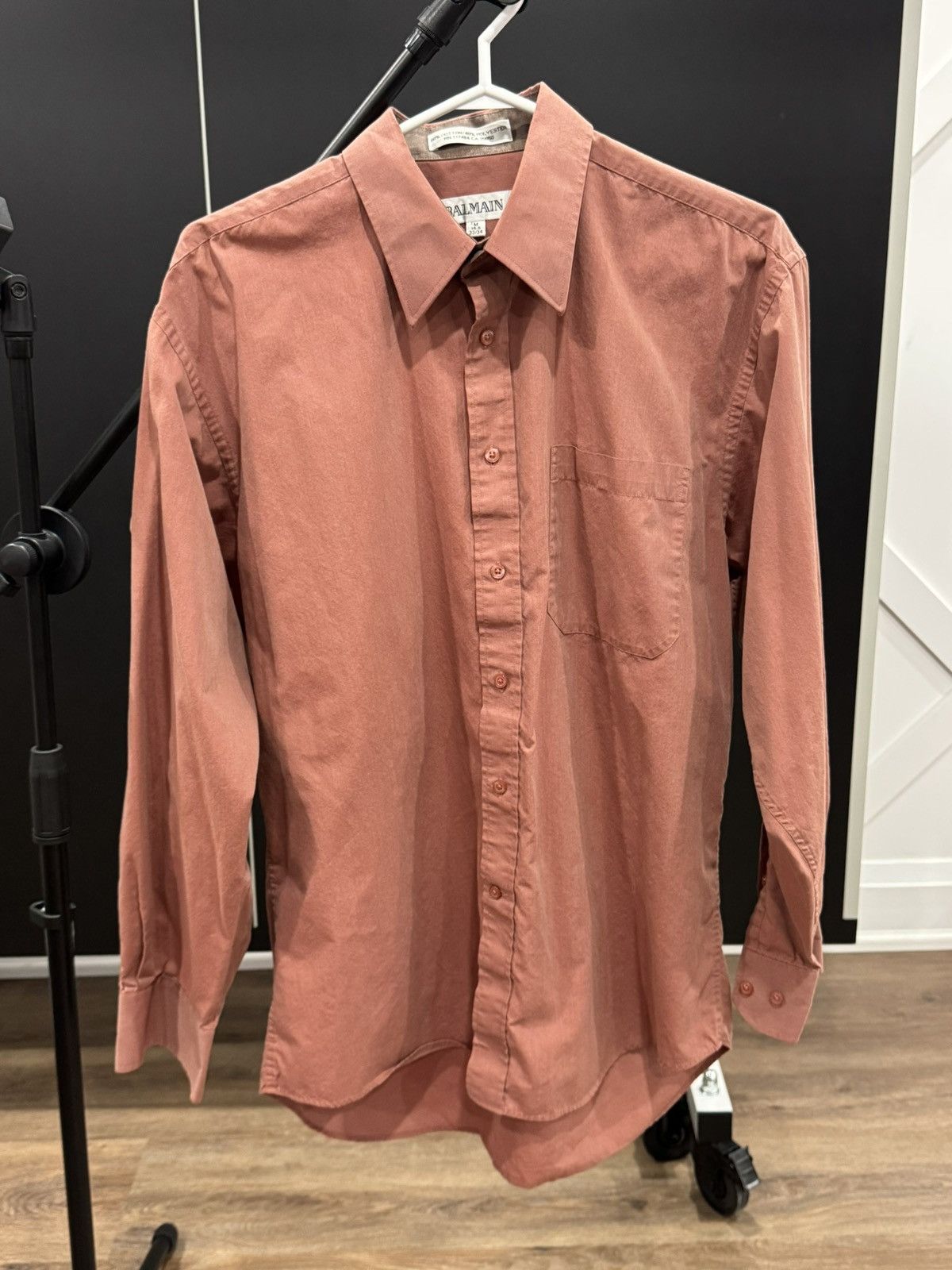 Balmain Balmain Paris Button Up Shirt – Dusty Rose Size US M / EU 48-50 / 2 - 3 Thumbnail