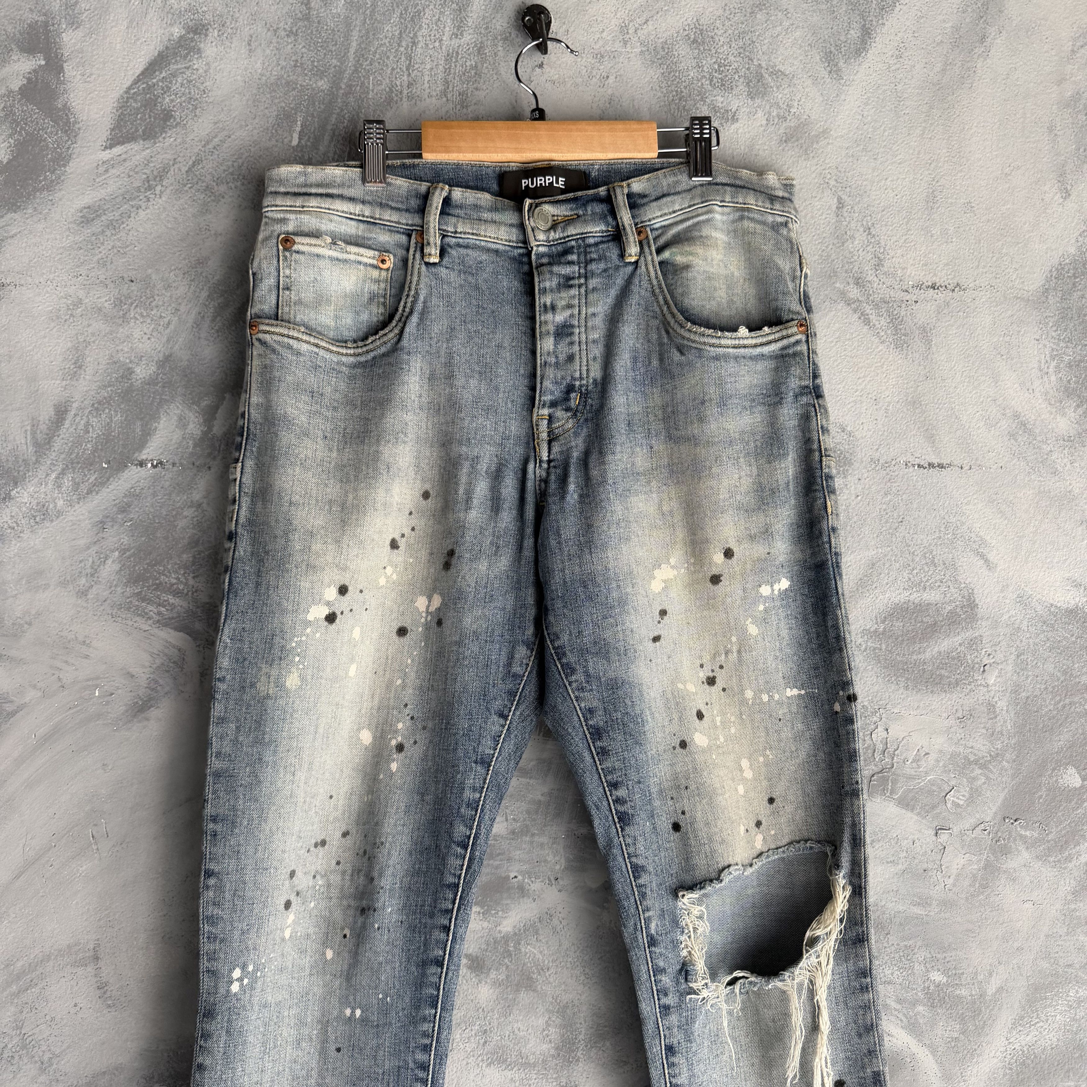 Purple Brand Purple Brand Jeans Mens 31x32 Blue P002 Skinny Fit Size US 31 - 2 Thumbnail